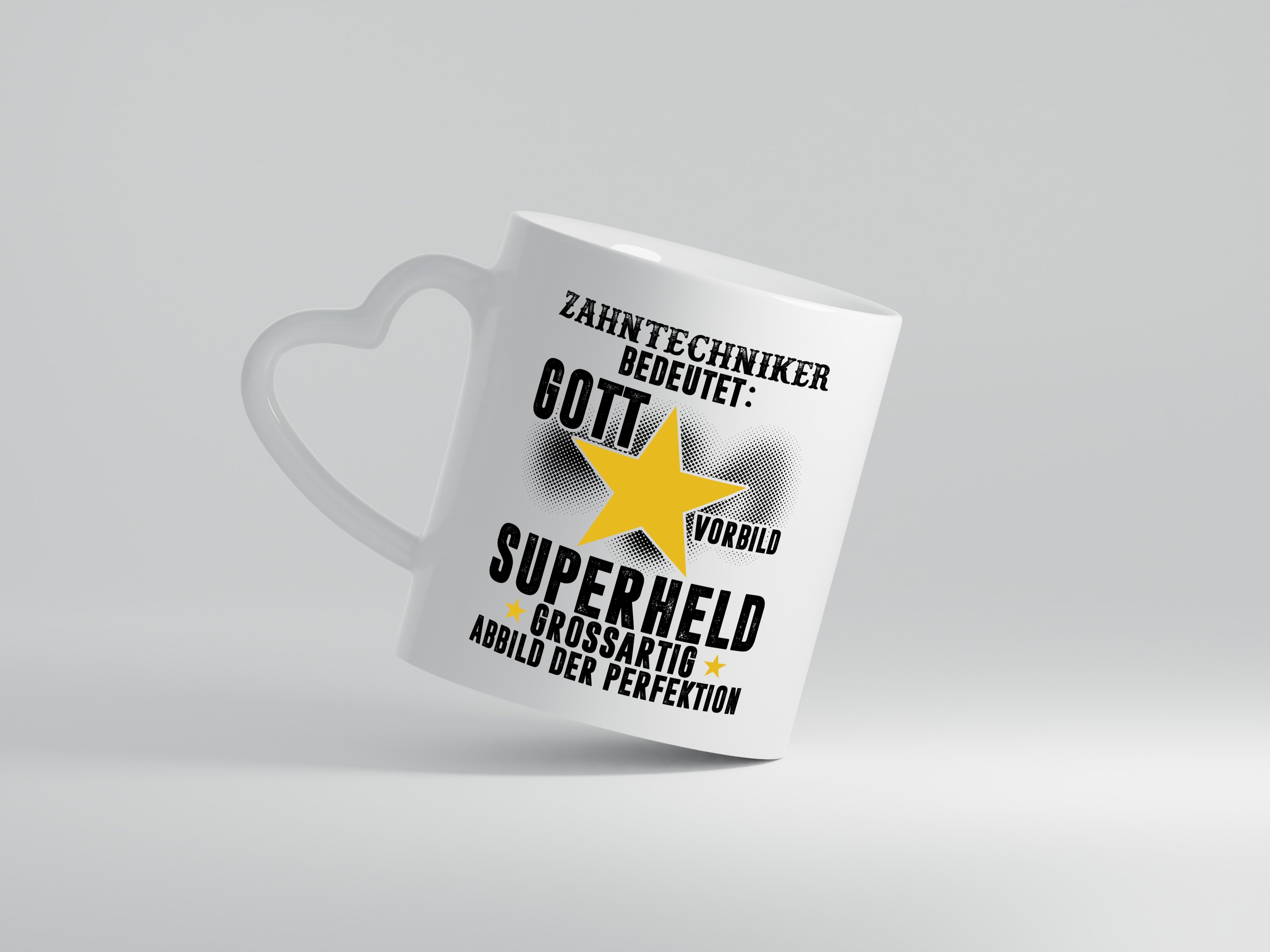 Bedeutung von Zahntechniker | Zahnmedizin - Herzhenkel Tasse - Kaffeetasse / Geschenk / Familie