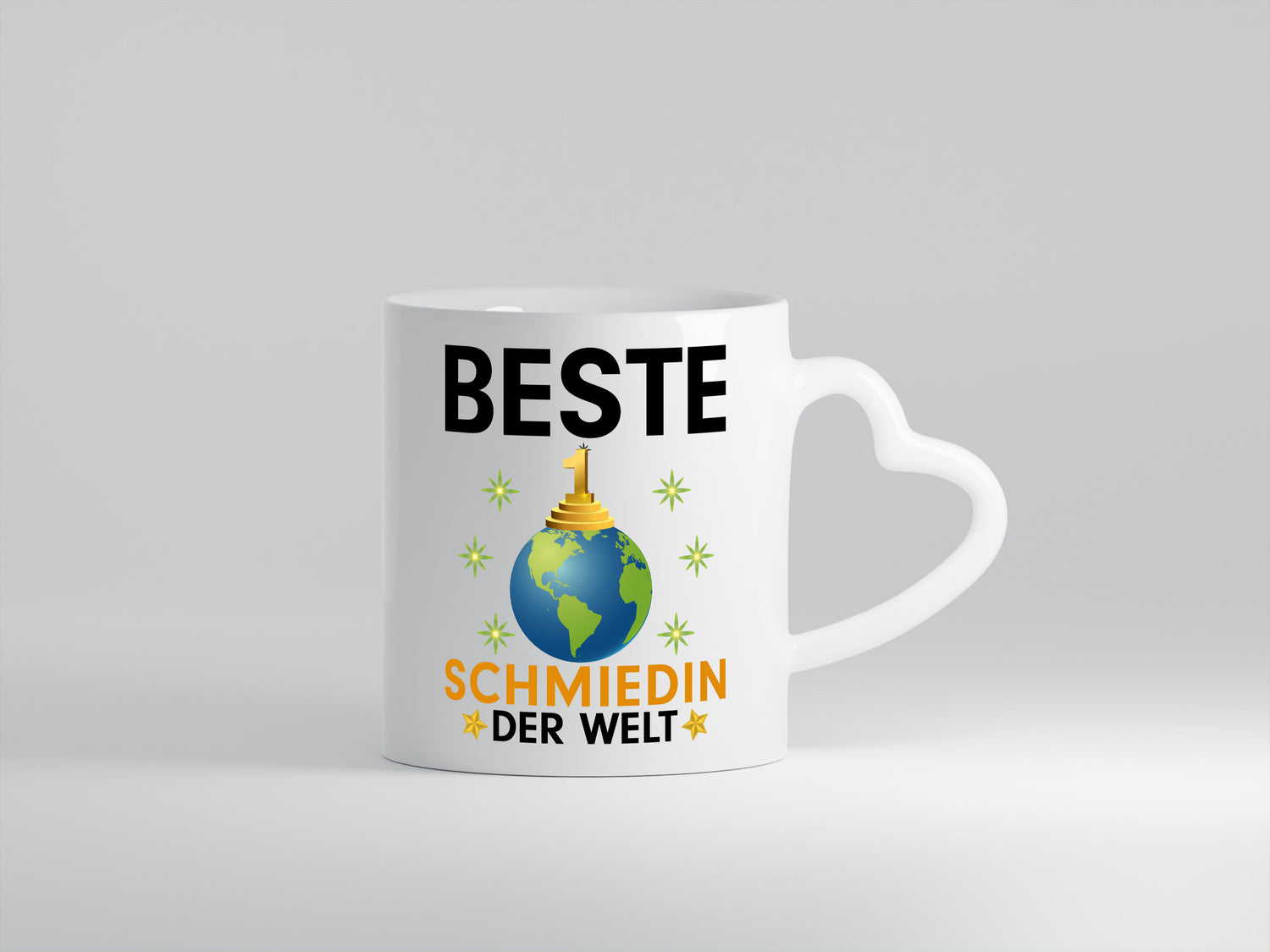 Welt Beste Schmiedin | Schmied | Beruf Schmiederei - Herzhenkel Tasse - Kaffeetasse / Geschenk / Familie