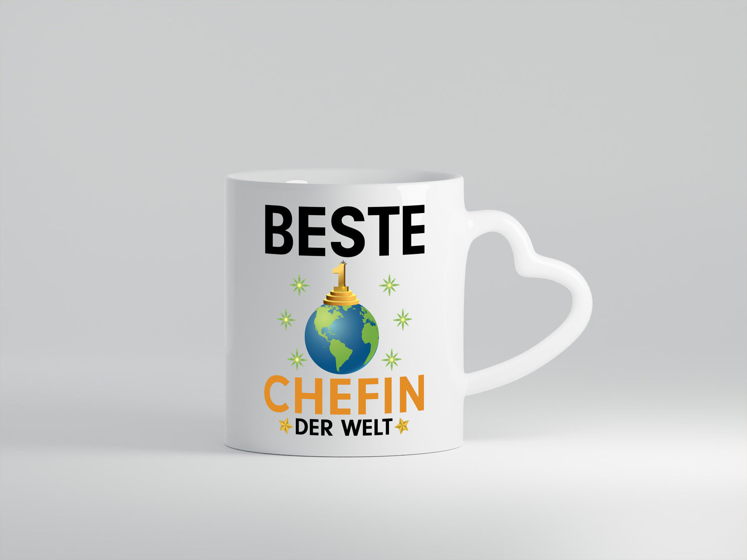 Welt Beste Chefin | Führungskraft | Vorgesetzte - Herzhenkel Tasse - Kaffeetasse / Geschenk / Familie