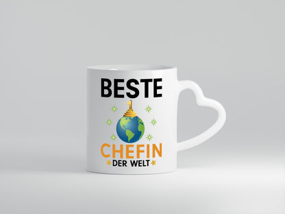 Welt Beste Chefin | Führungskraft | Vorgesetzte - Herzhenkel Tasse - Kaffeetasse / Geschenk / Familie