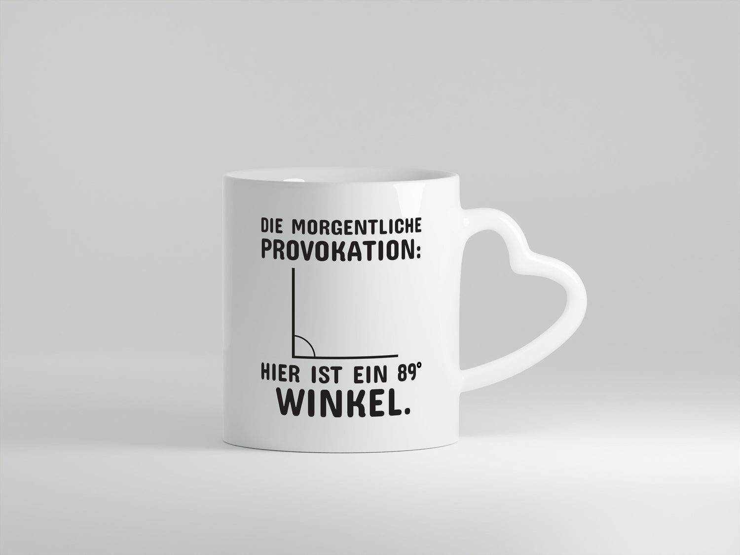 Morgentliche Provokation | Morgenmuffel Tasse | Humor - Herzhenkel Tasse - Kaffeetasse / Geschenk / Familie