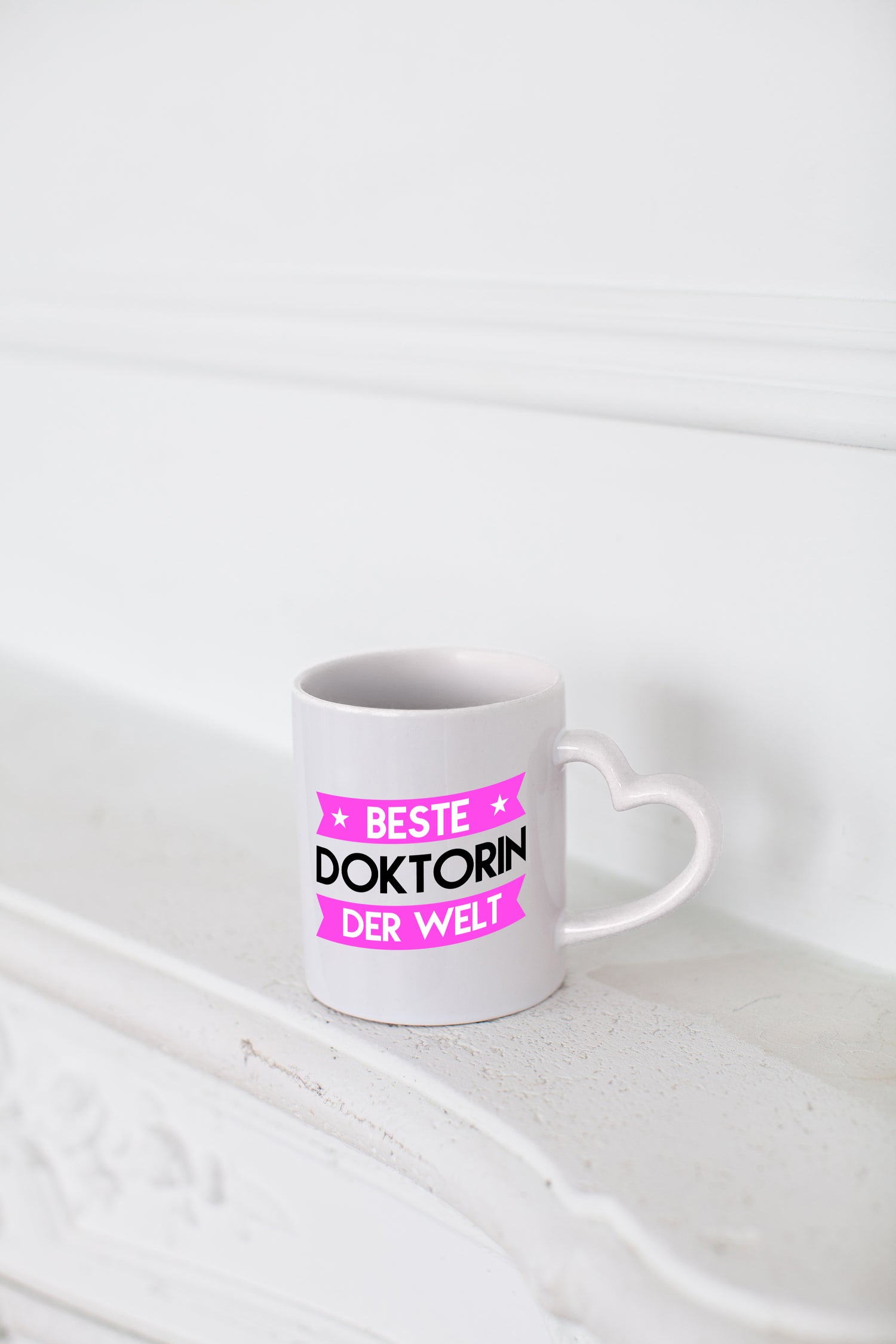 Beste Doktorin | Doktorand | Doktortitel - Herzhenkel Tasse - Kaffeetasse / Geschenk / Familie