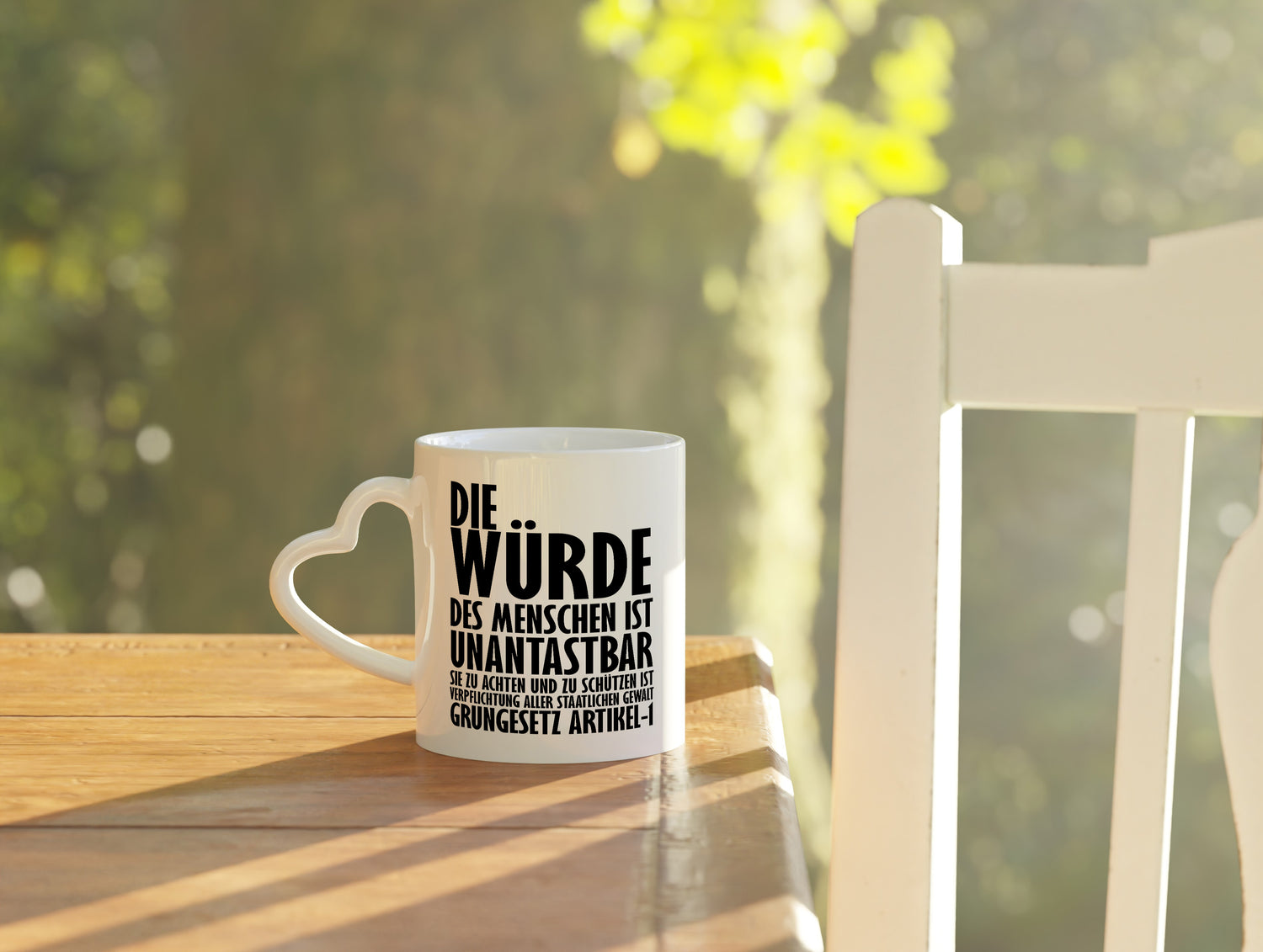 Unantastbar - Herzhenkel Tasse - Kaffeetasse / Geschenk / Familie