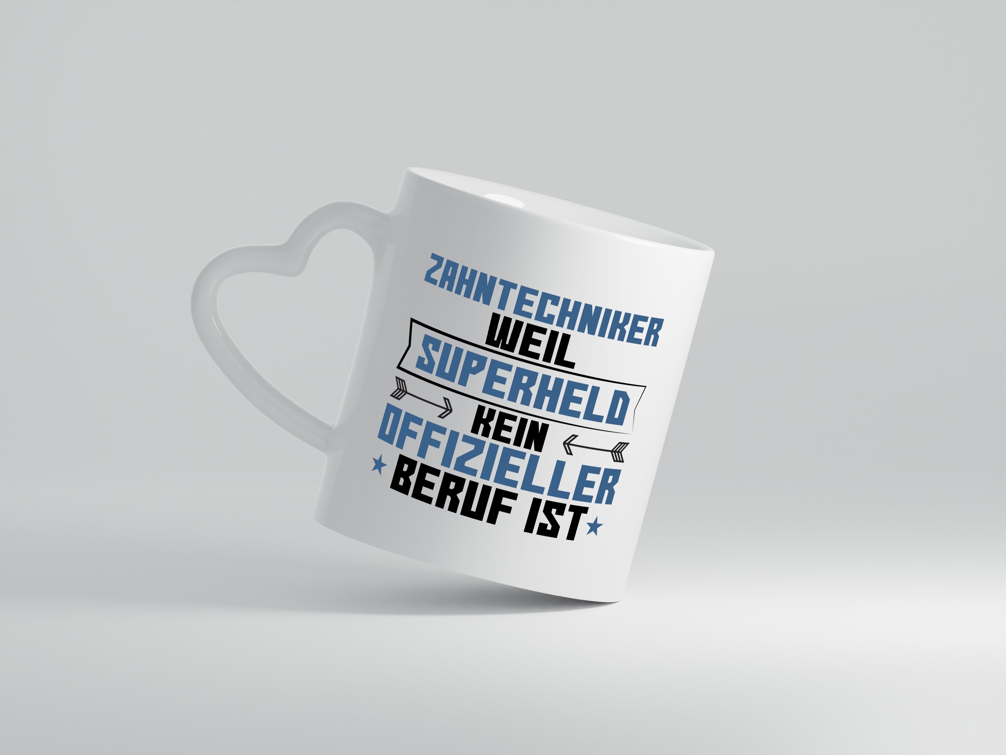 Superheld Zahntechniker | Zahnmedizin - Herzhenkel Tasse - Kaffeetasse / Geschenk / Familie