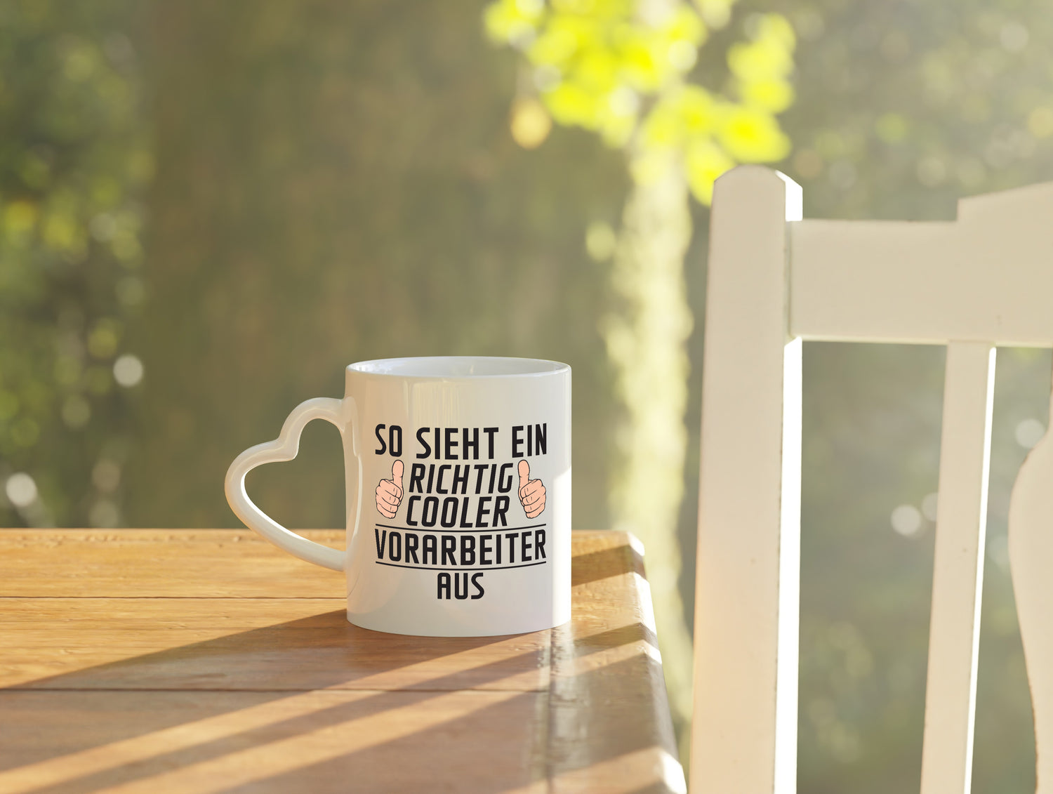 Richtig Cooler Vorarbeiter | Kollege | Teamleiter - Herzhenkel Tasse - Kaffeetasse / Geschenk / Familie