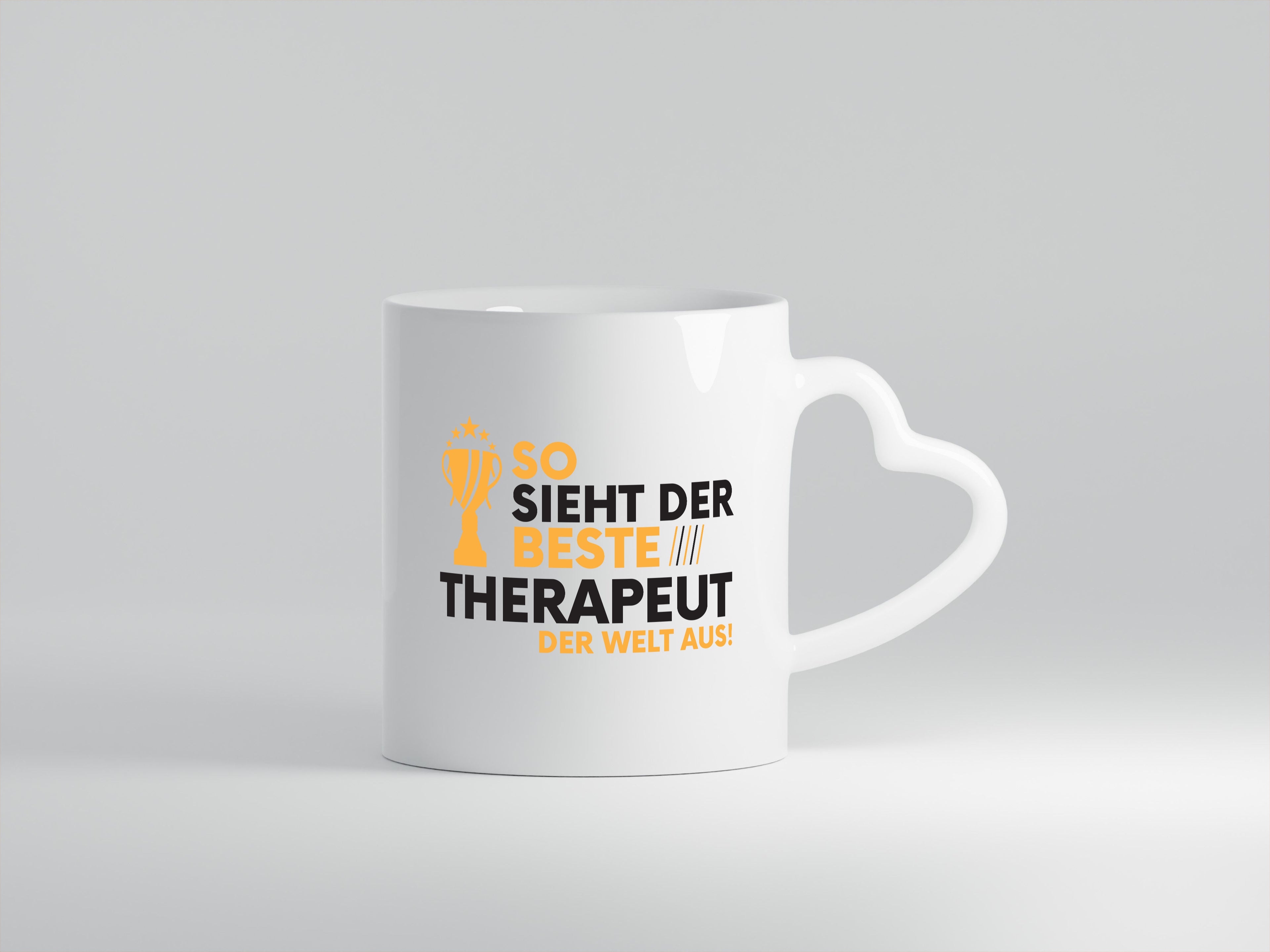 Der Weltbeste Therapeut | Psychotherapie | Therapie - Herzhenkel Tasse - Kaffeetasse / Geschenk / Familie