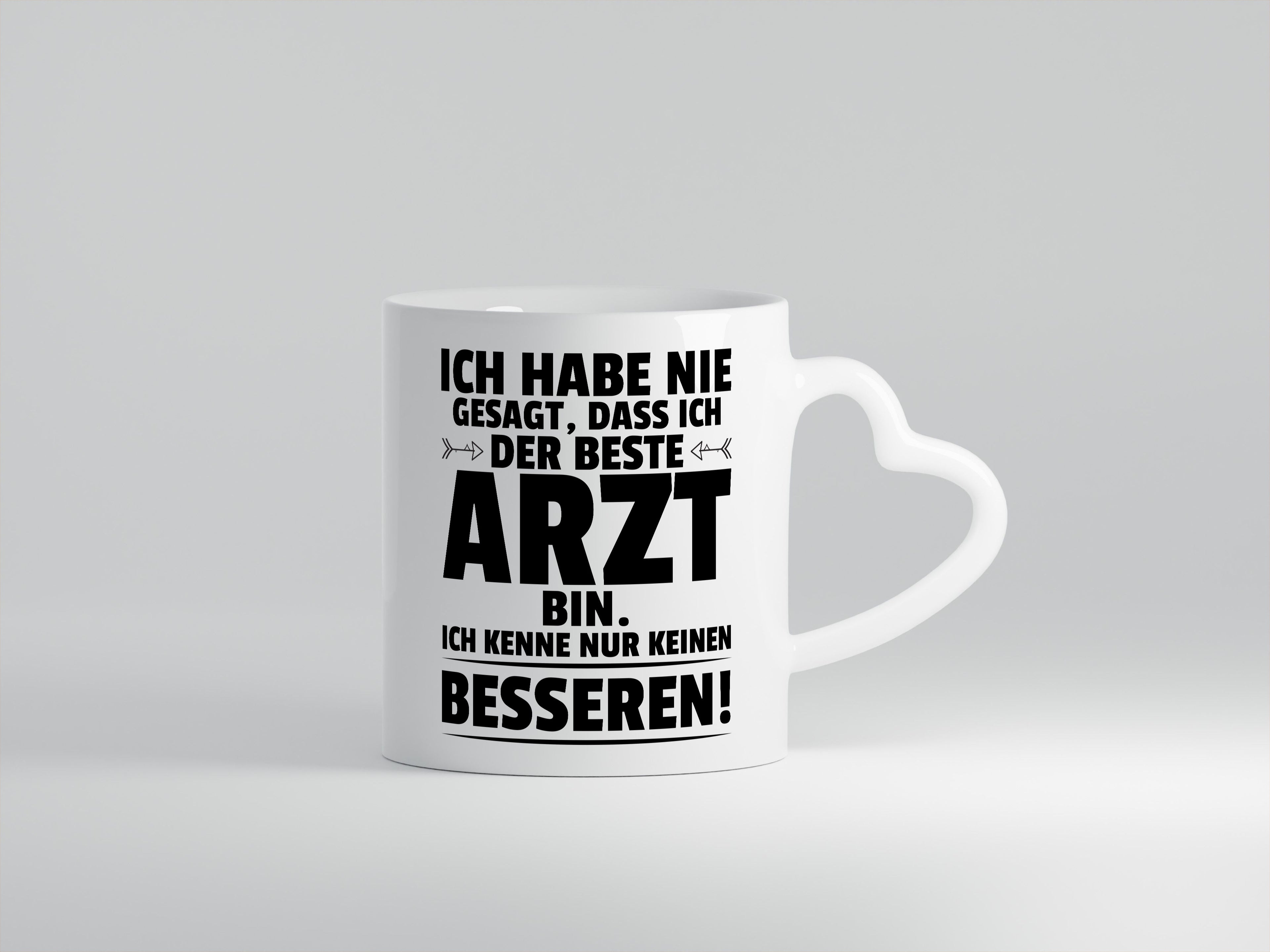 Der Beste Arzt | Medizin | Doktor | Facharzt - Herzhenkel Tasse - Kaffeetasse / Geschenk / Familie