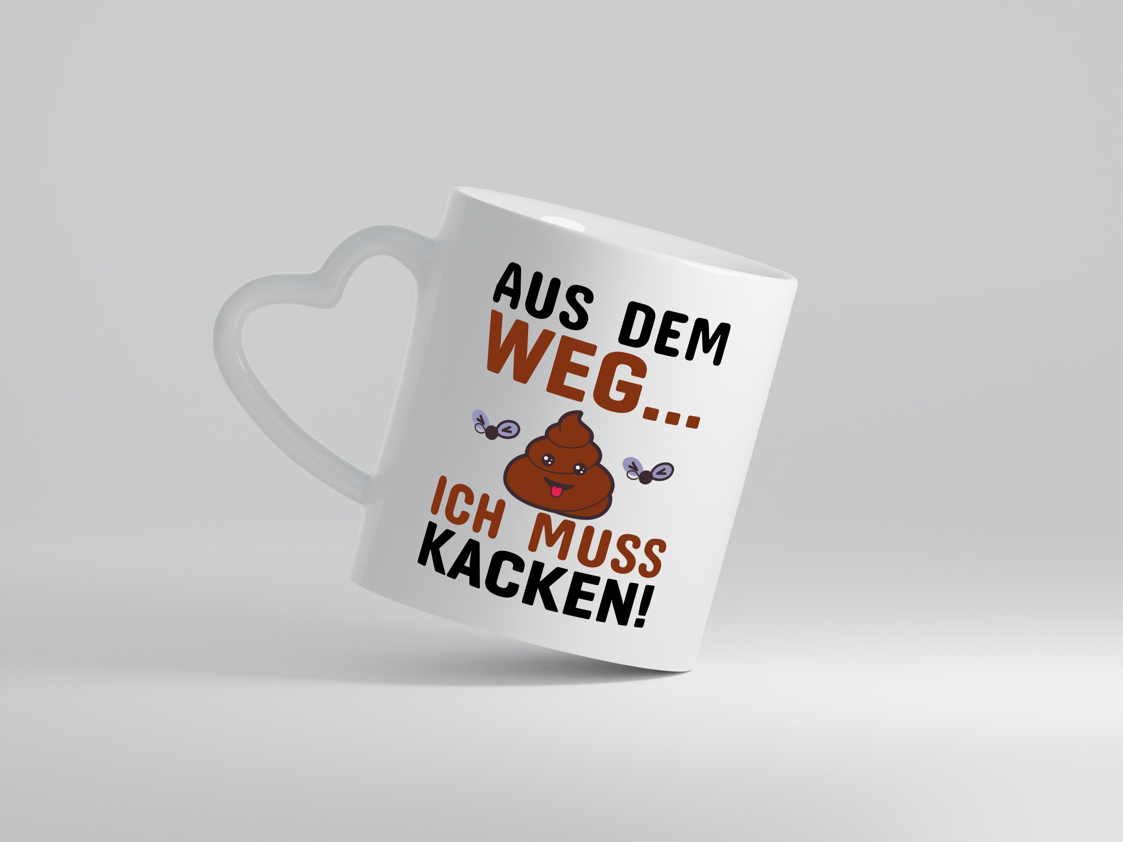 Aus dem weg! - Herzhenkel Tasse - Kaffeetasse / Geschenk / Familie