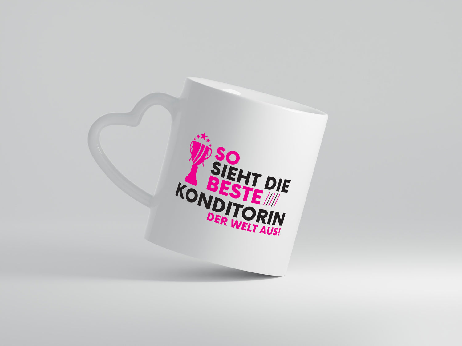 Die Weltbeste Konditorin | Konditorei - Herzhenkel Tasse - Kaffeetasse / Geschenk / Familie