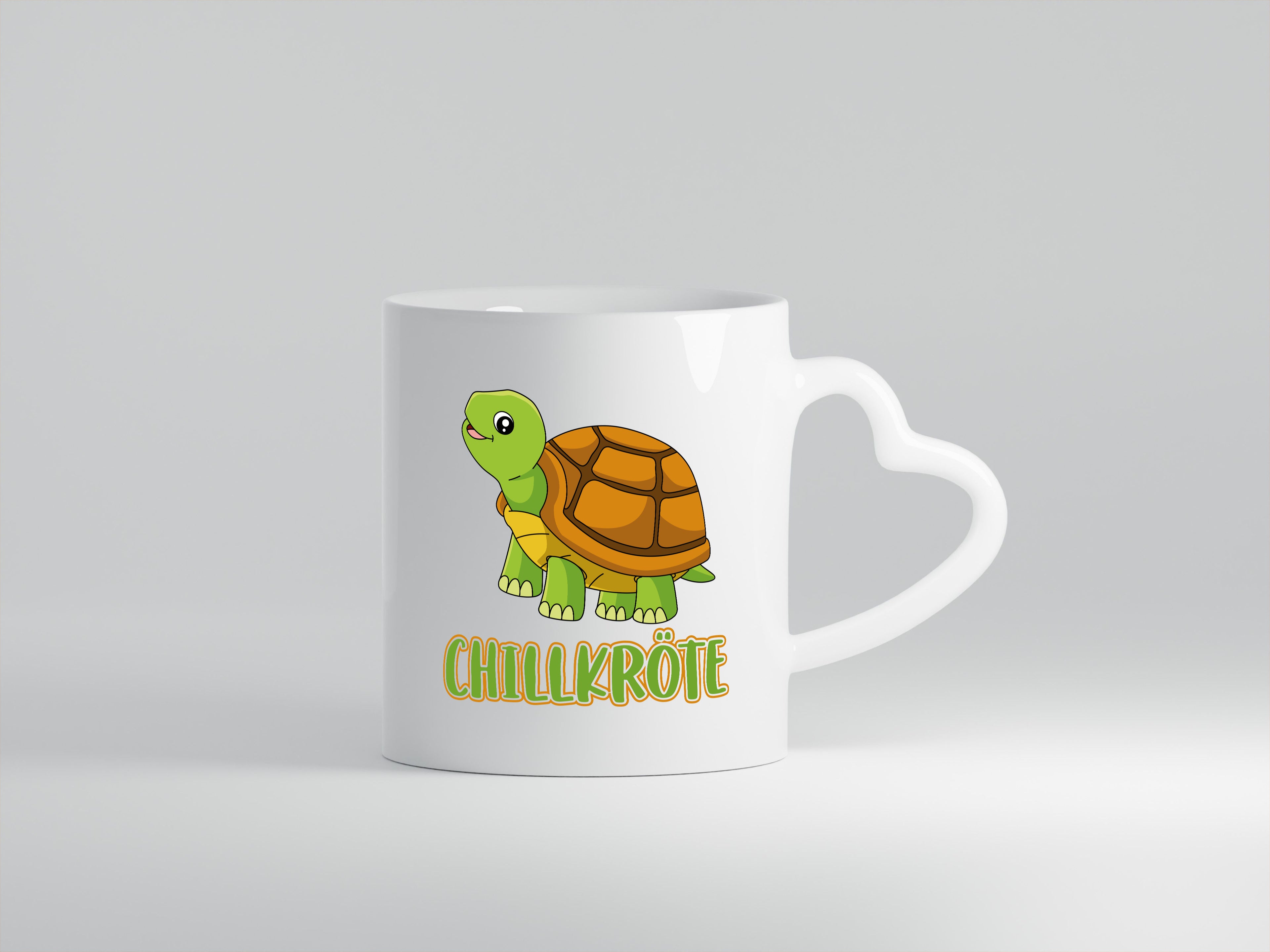 Chillkröte | Chiller Tasse | Schildkröte | Statement - Herzhenkel Tasse - Kaffeetasse / Geschenk / Familie