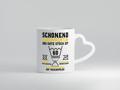 Schonen behandeln Wunschalter - Herzhenkel Tasse - Kaffeetasse / Geschenk / Familie