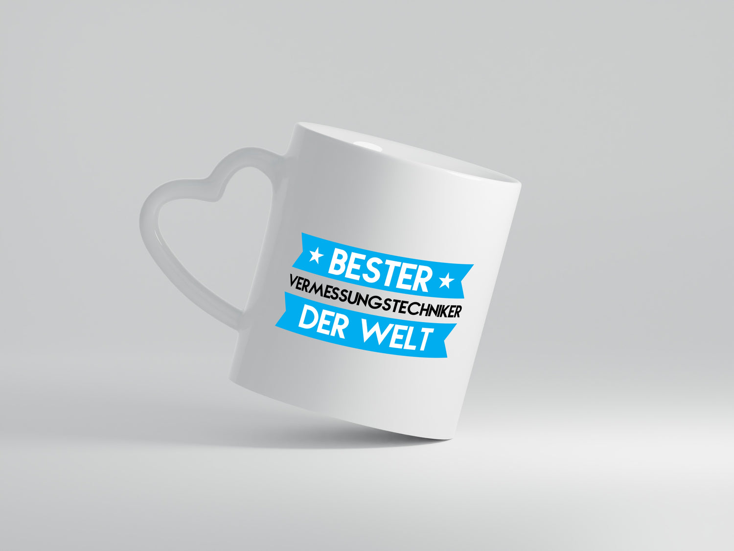 Bester Vermessungstechniker | Techniker - Herzhenkel Tasse - Kaffeetasse / Geschenk / Familie