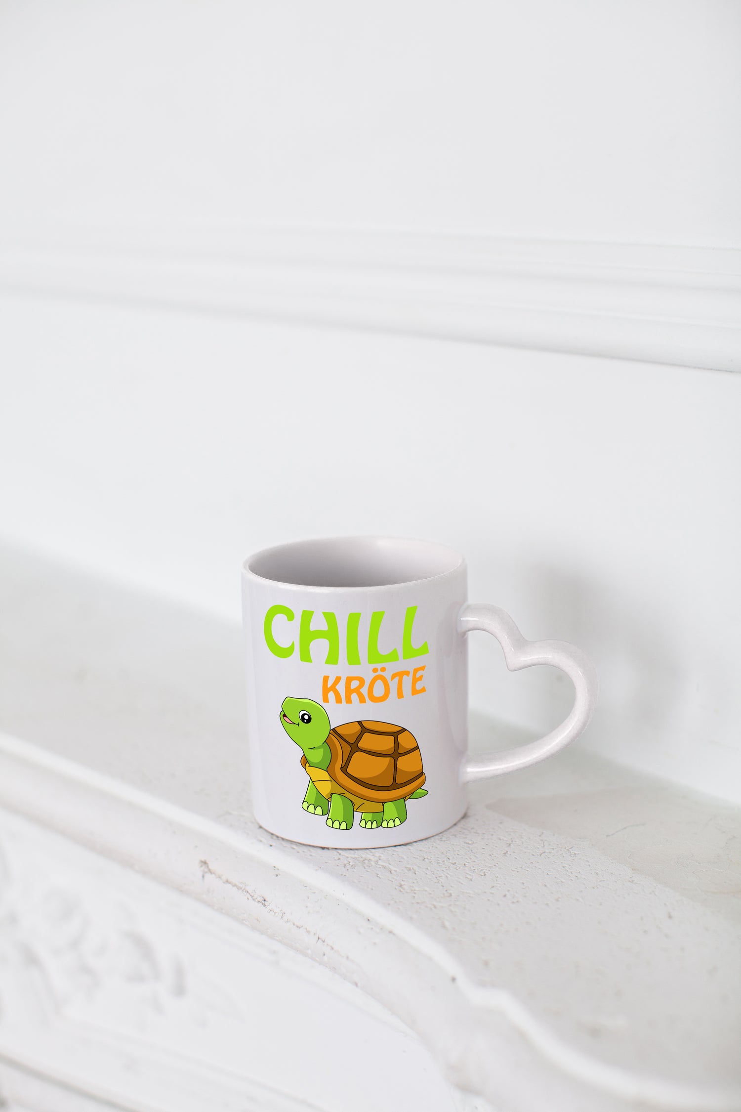 Chill Kröte | lustige Tasse | Spruch | Chillkröte - Herzhenkel Tasse - Kaffeetasse / Geschenk / Familie