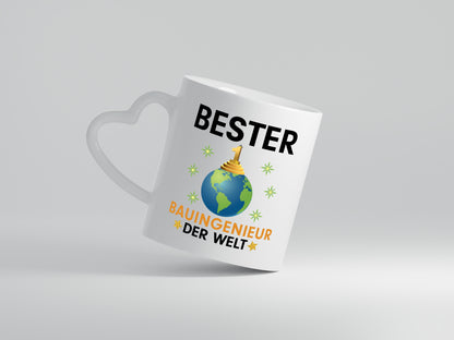 Welt Beste Bauingenieur | Ingenieur - Herzhenkel Tasse - Kaffeetasse / Geschenk / Familie