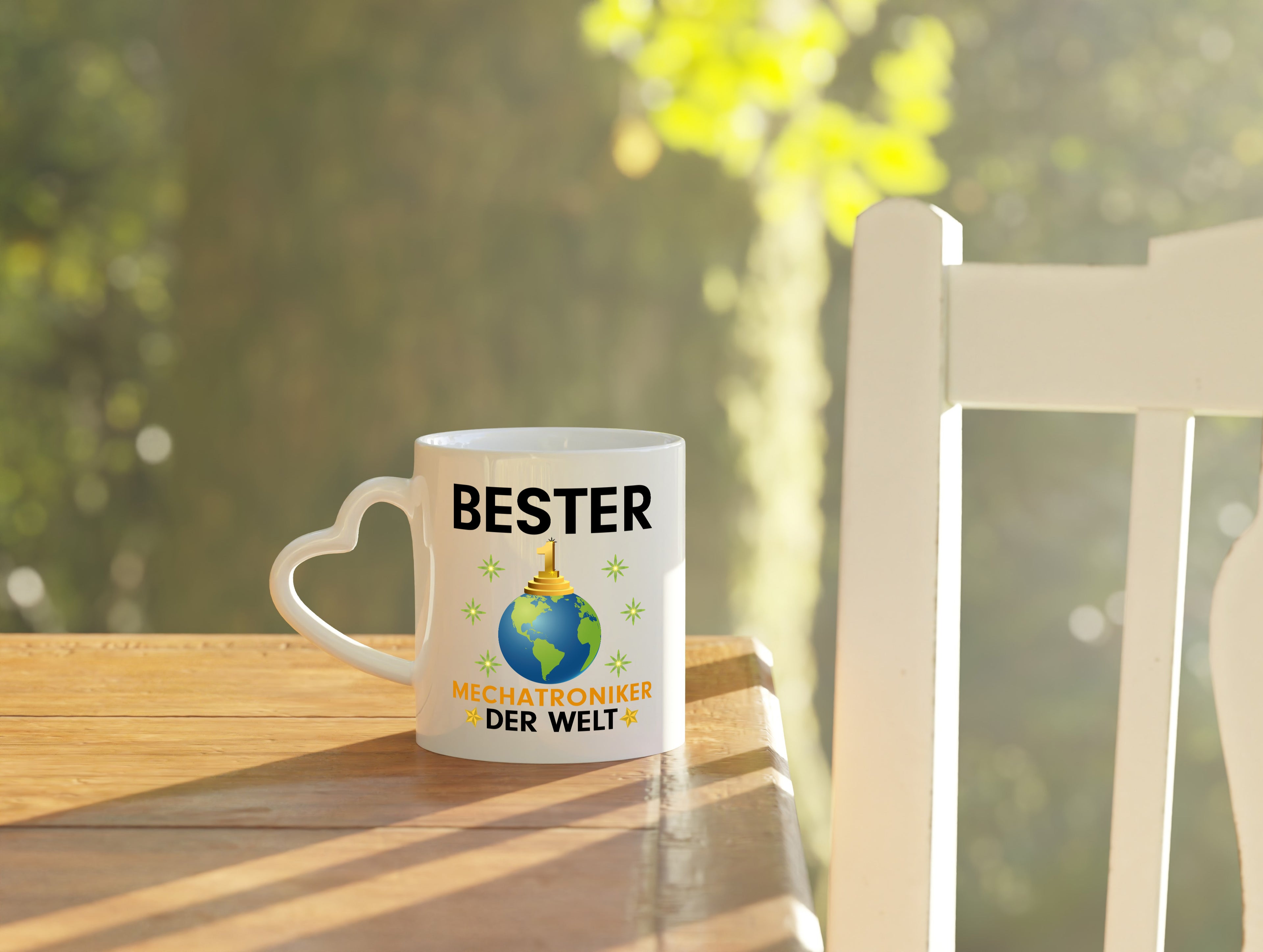 Welt Bester Mechatroniker | KFZ - Herzhenkel Tasse - Kaffeetasse / Geschenk / Familie