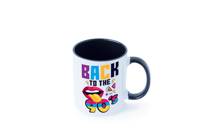 Back to the 90er | 90er Jahre | 90 Jahrgang Tasse Weiß - Schwarz - Kaffeetasse / Geschenk / Familie