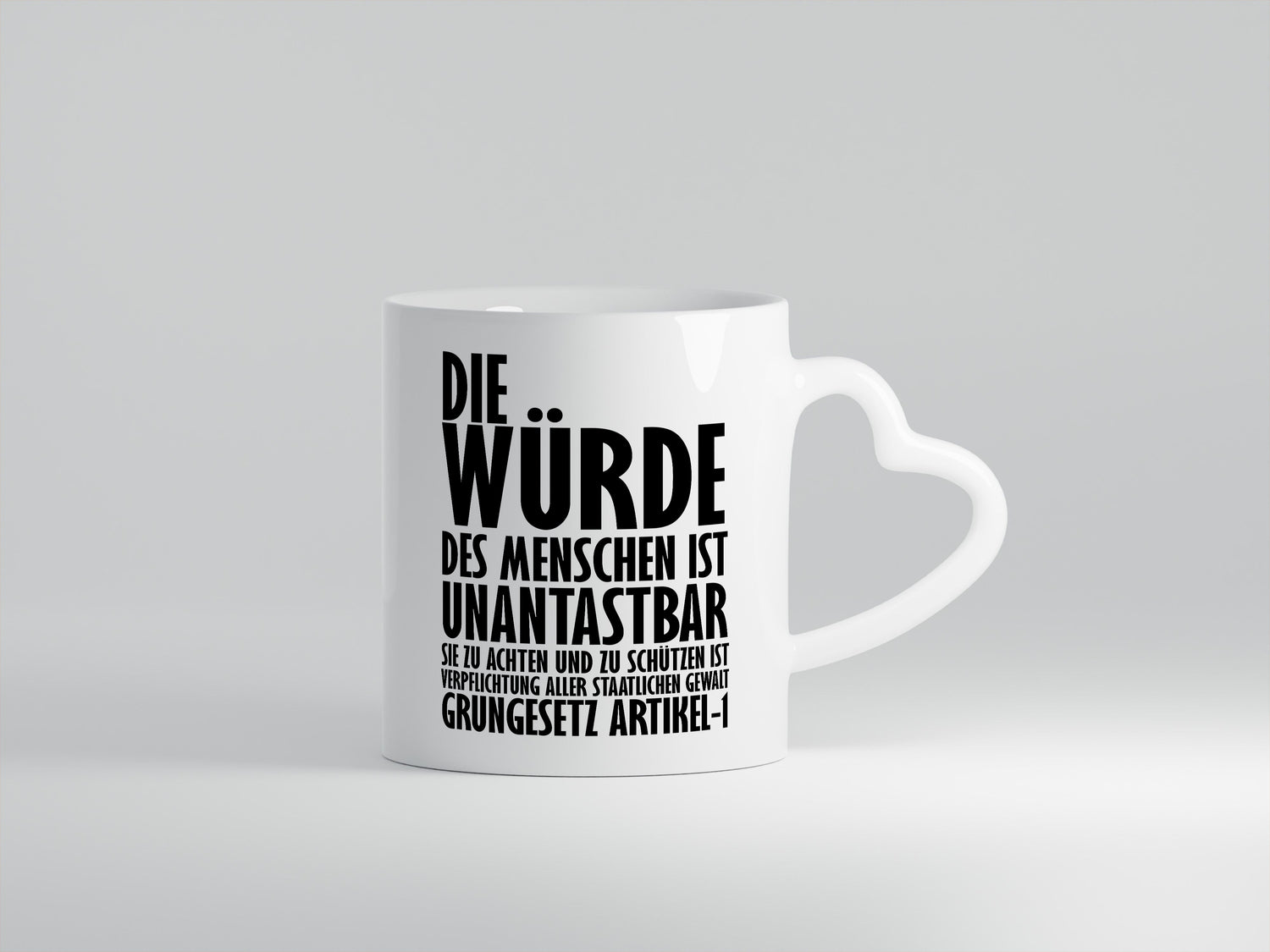 Unantastbar - Herzhenkel Tasse - Kaffeetasse / Geschenk / Familie