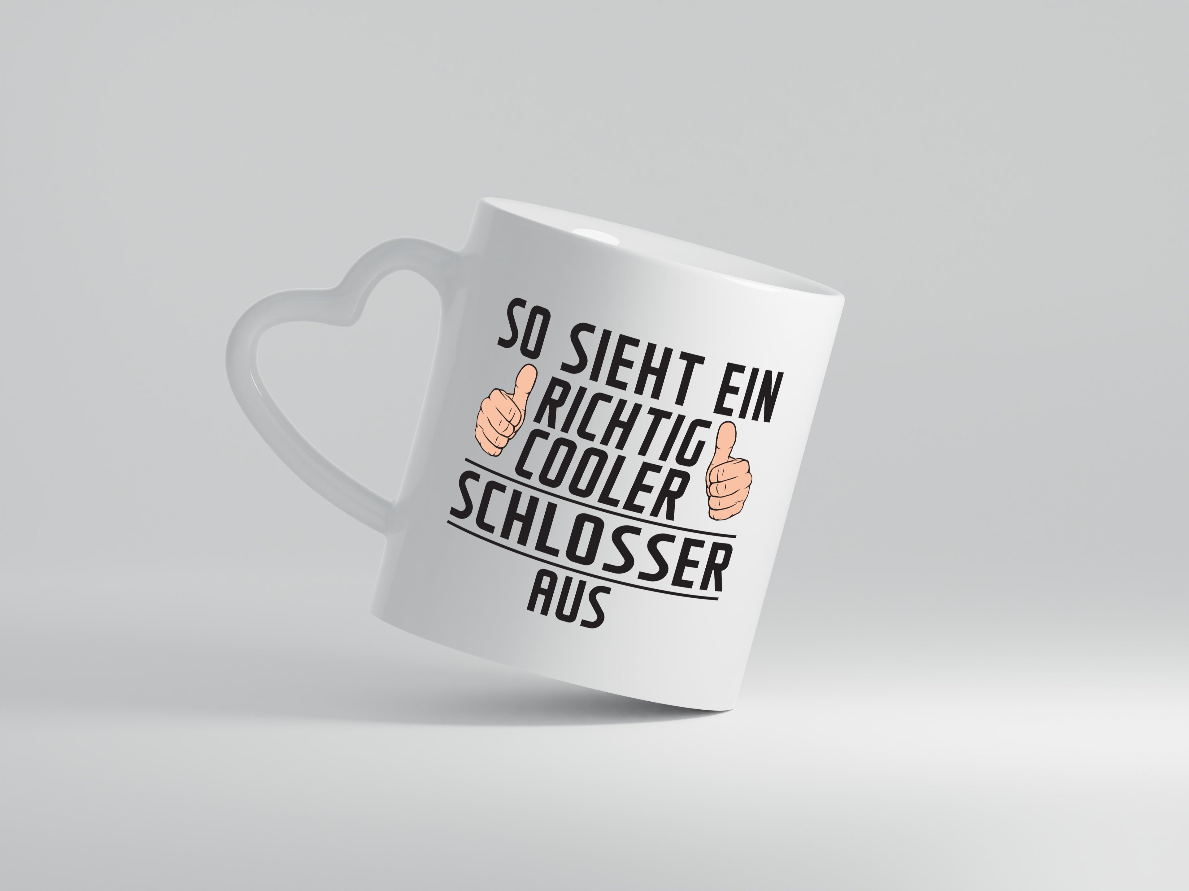 Richtig Cooler Schlosser | Beruf Schlosserei - Herzhenkel Tasse - Kaffeetasse / Geschenk / Familie