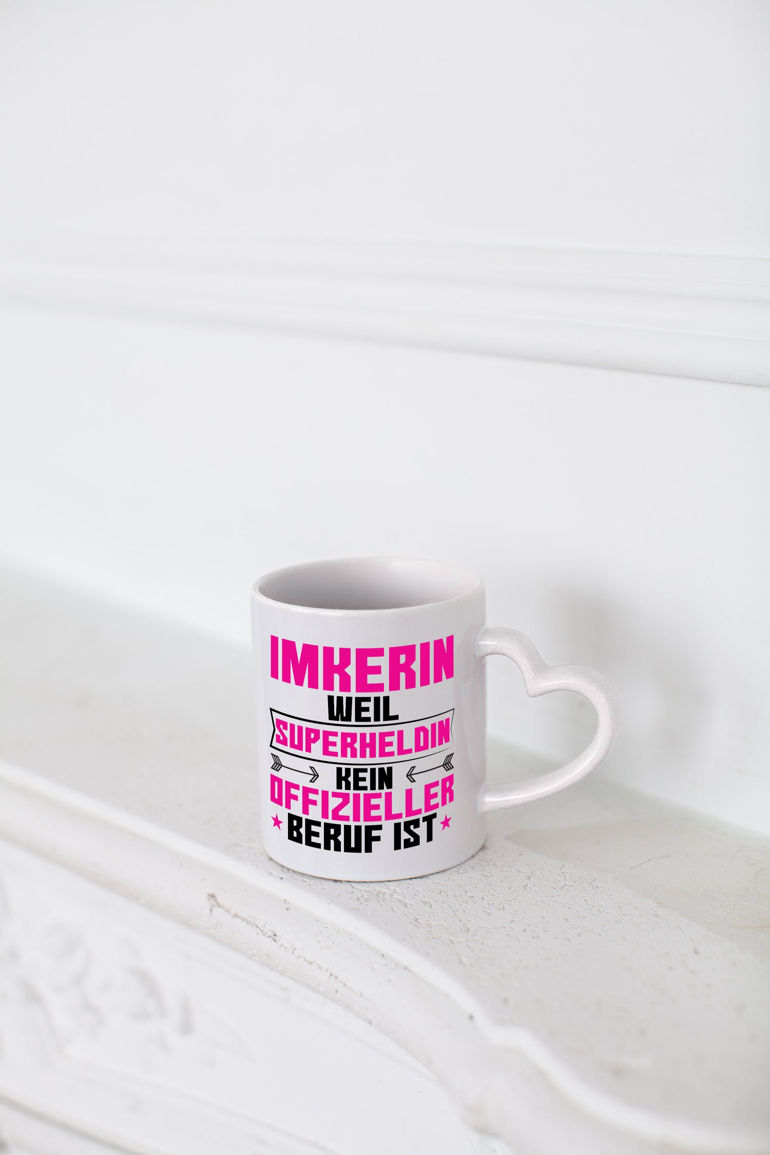 Superheldin Imkerin | Imkerei - Herzhenkel Tasse - Kaffeetasse / Geschenk / Familie