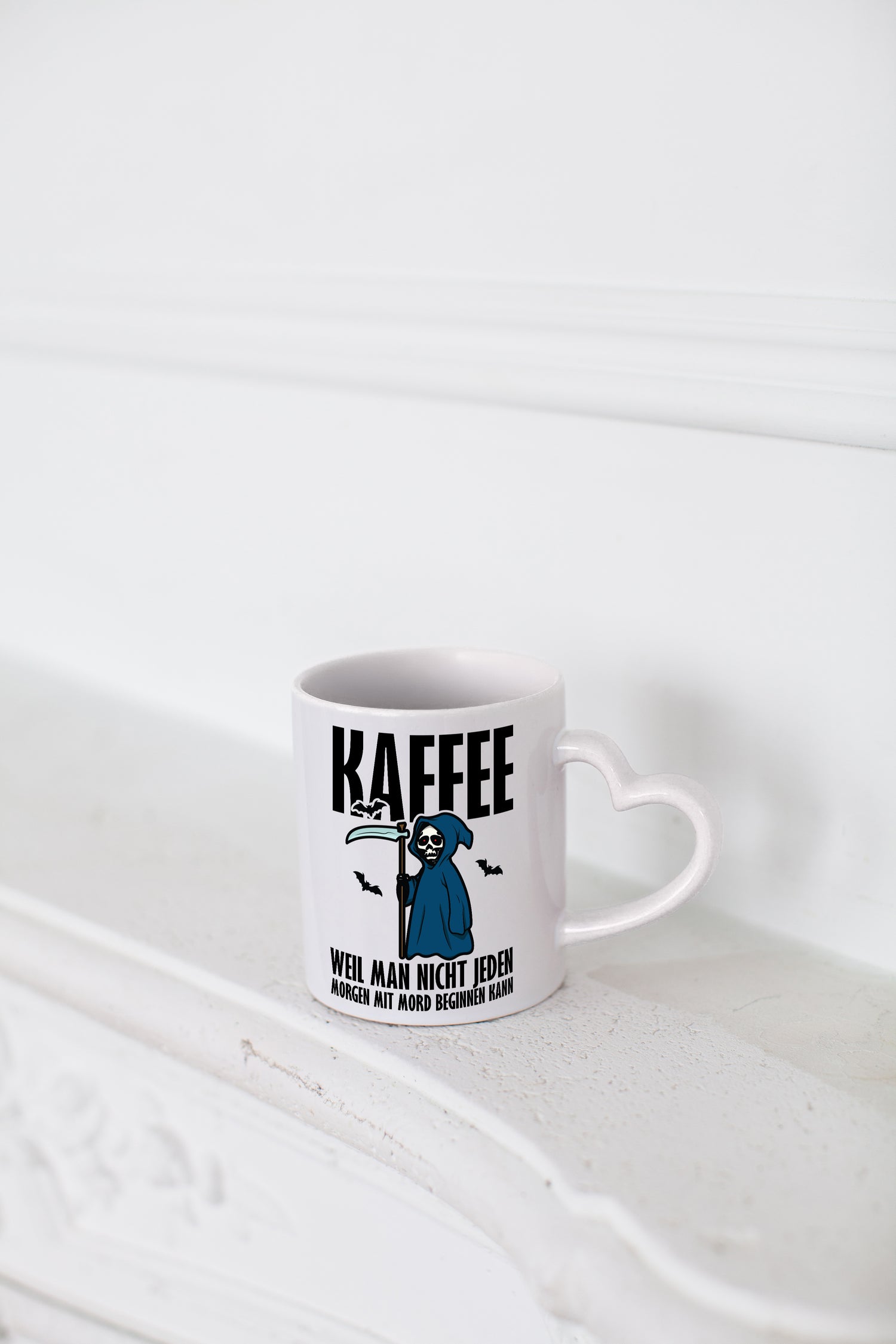 Jeden Morgen Kaffee - Herzhenkel Tasse - Kaffeetasse / Geschenk / Familie