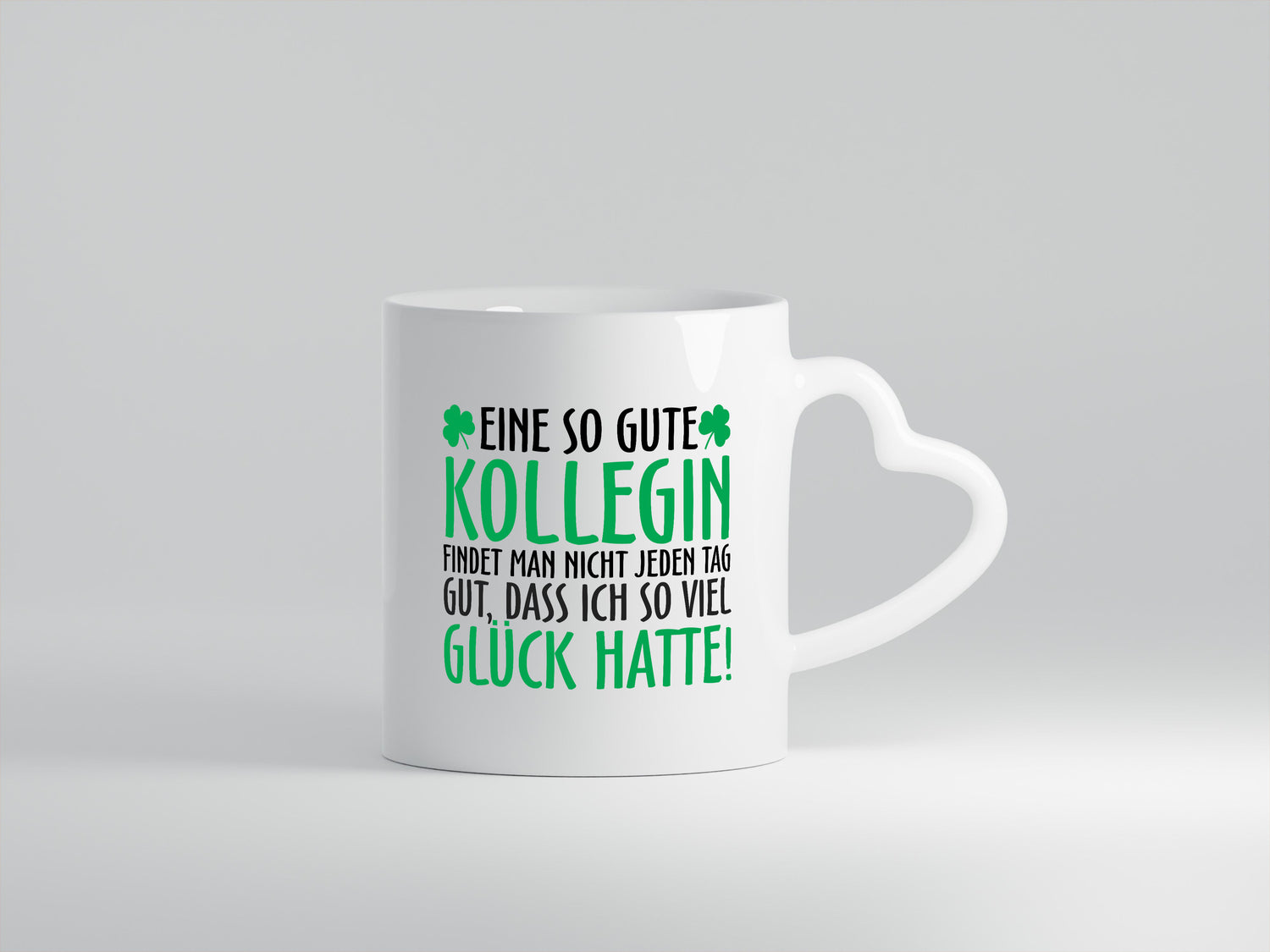 Gute Arbeitskollegin - Herzhenkel Tasse - Kaffeetasse / Geschenk / Familie