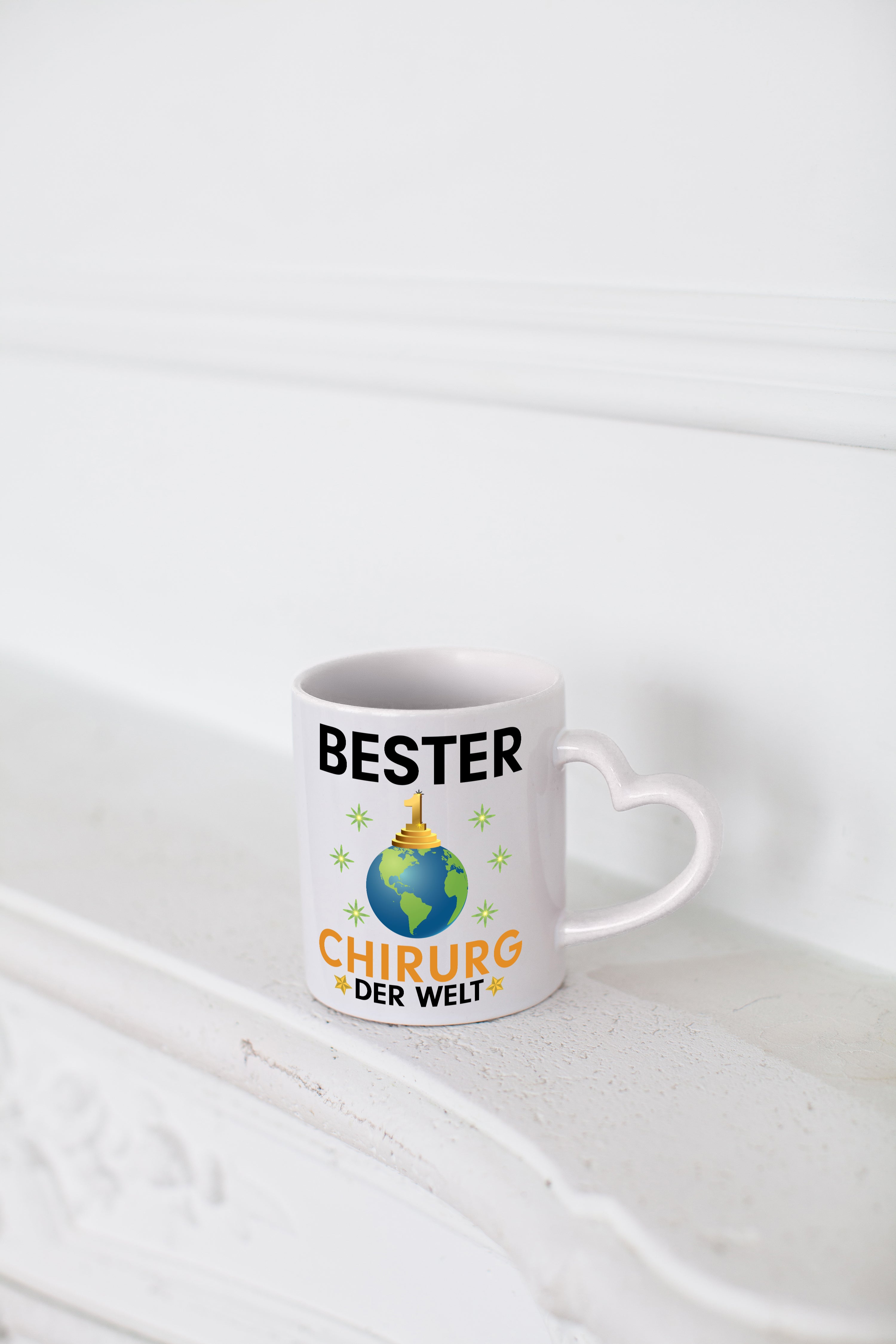 Welt Bester Chirurg | Medizin | Chirurgie | Krankenhaus - Herzhenkel Tasse - Kaffeetasse / Geschenk / Familie