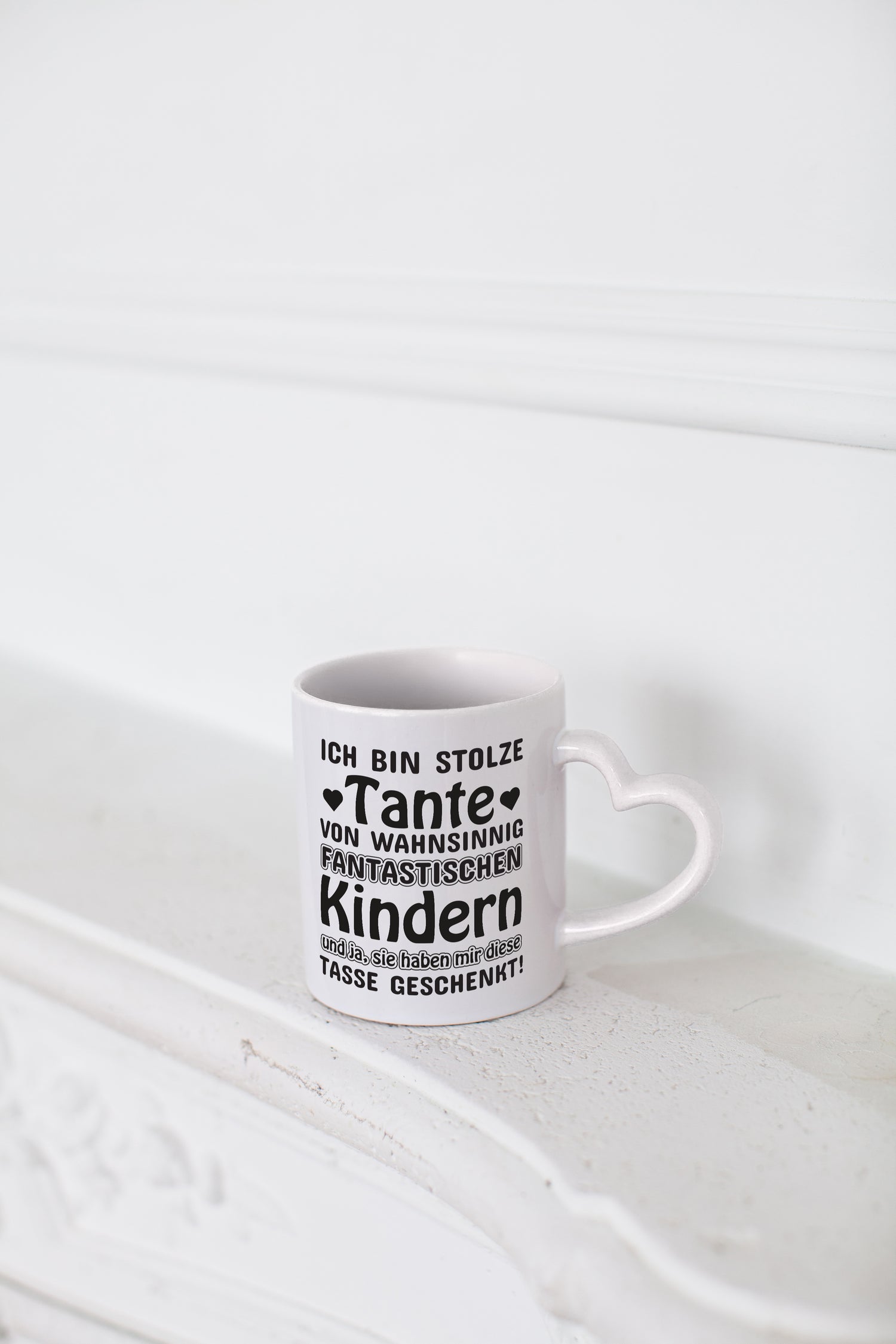 Stolze Tante | Spruch Tasse lustig | Neffe | Nichte - Herzhenkel Tasse - Kaffeetasse / Geschenk / Familie