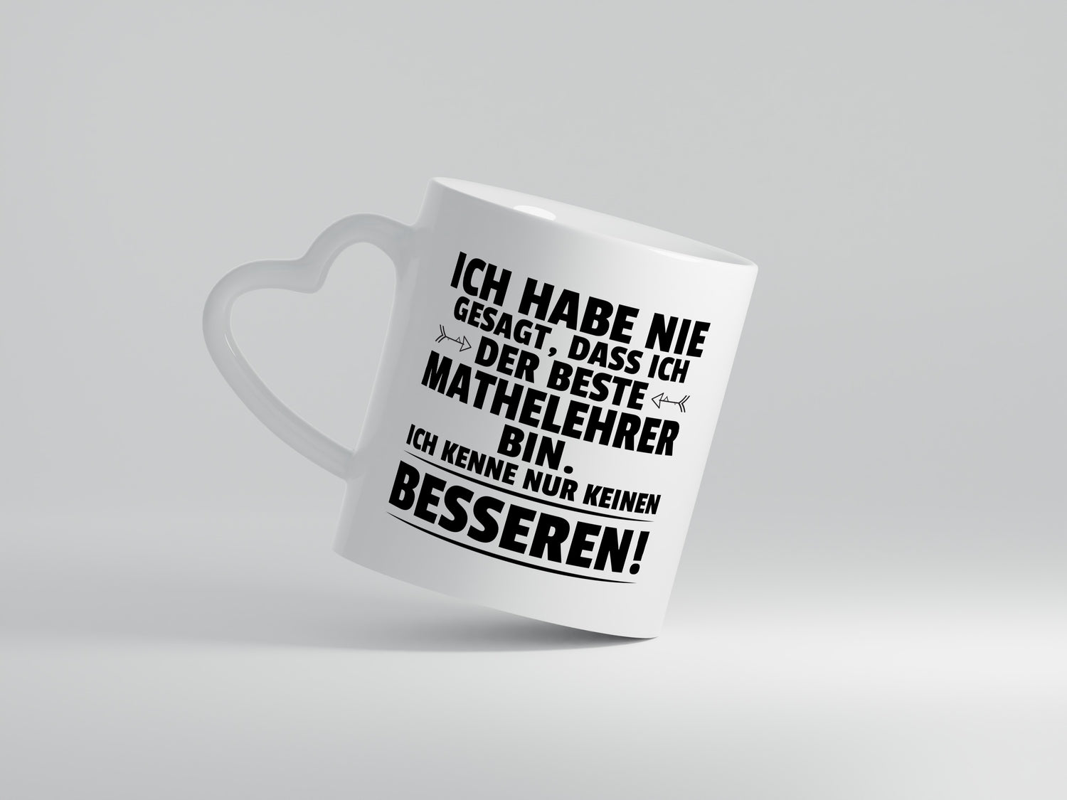 Der Beste Mathelehrer | Lehrer | Mathe - Herzhenkel Tasse - Kaffeetasse / Geschenk / Familie