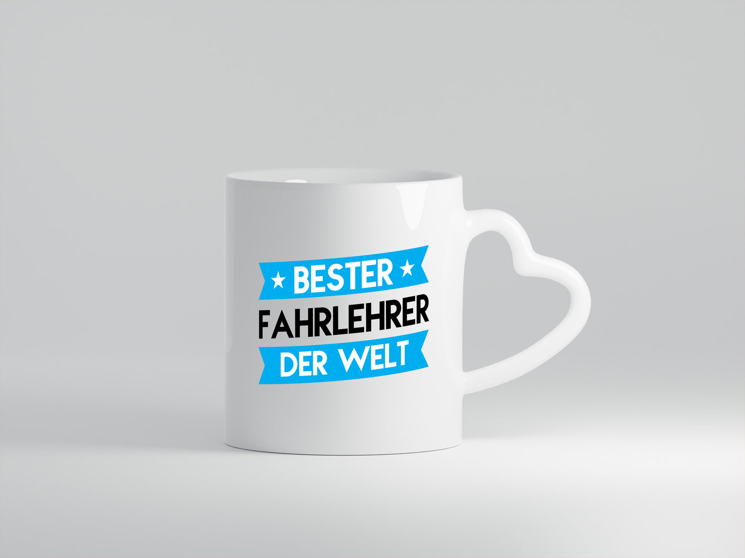 Bester Fahrlehrer | Fahrschule - Herzhenkel Tasse - Kaffeetasse / Geschenk / Familie