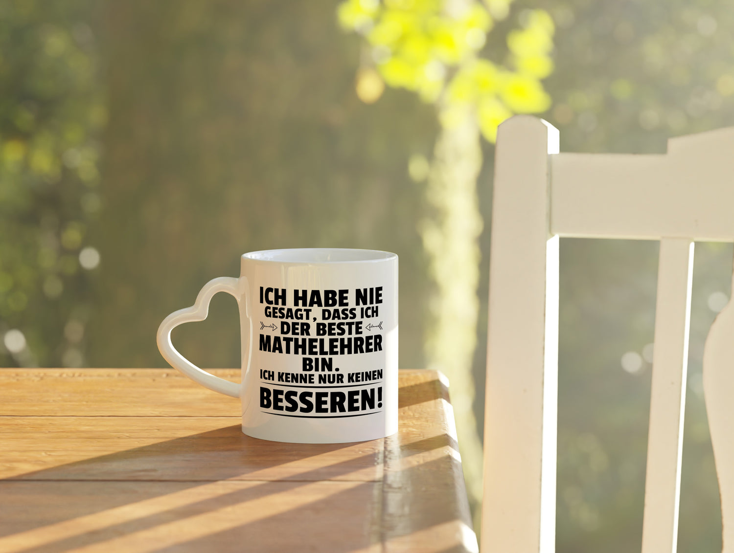 Der Beste Mathelehrer | Lehrer | Mathe - Herzhenkel Tasse - Kaffeetasse / Geschenk / Familie