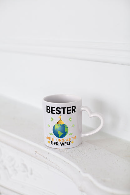 Welt Bester Abteilungsleiter| Führungskraft - Herzhenkel Tasse - Kaffeetasse / Geschenk / Familie