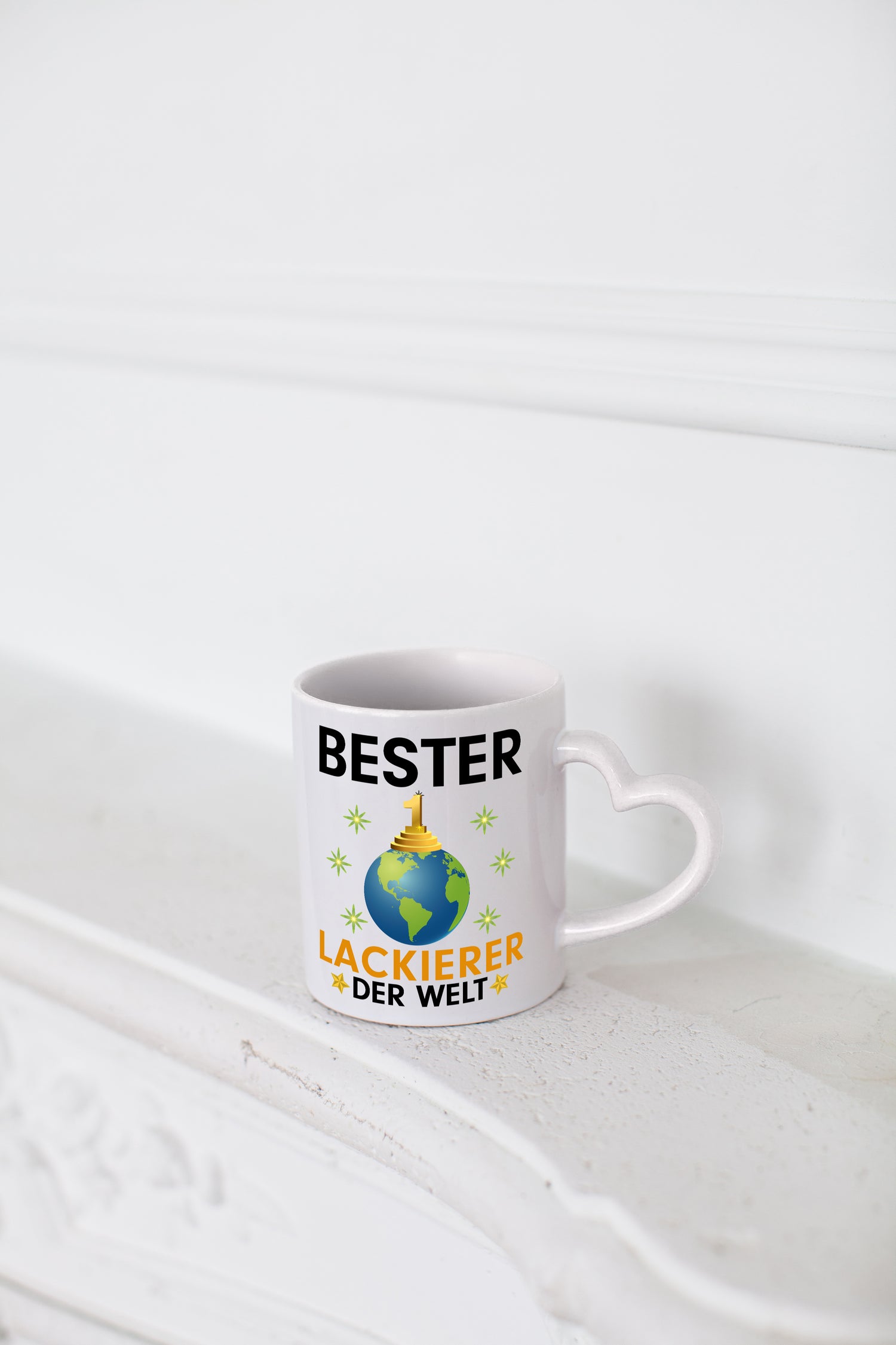 Welt Bester Lackierer | Definition lackieren - Herzhenkel Tasse - Kaffeetasse / Geschenk / Familie