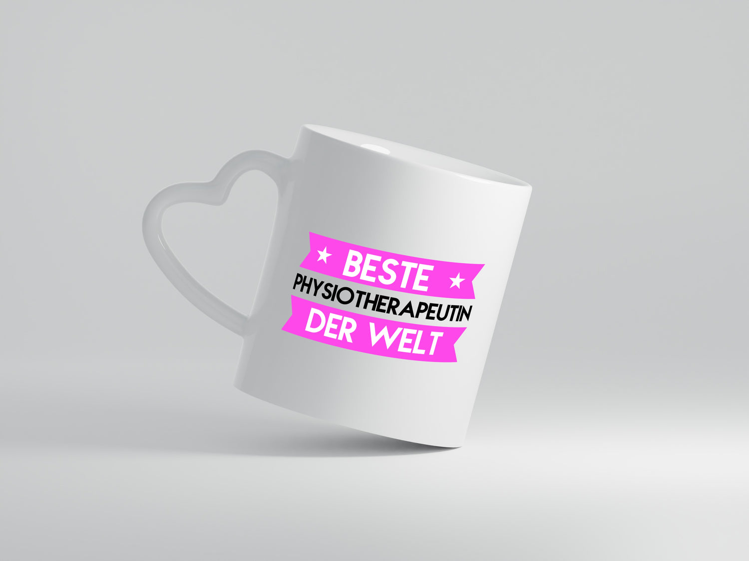 Beste Physiotherapeutin - Herzhenkel Tasse - Kaffeetasse / Geschenk / Familie