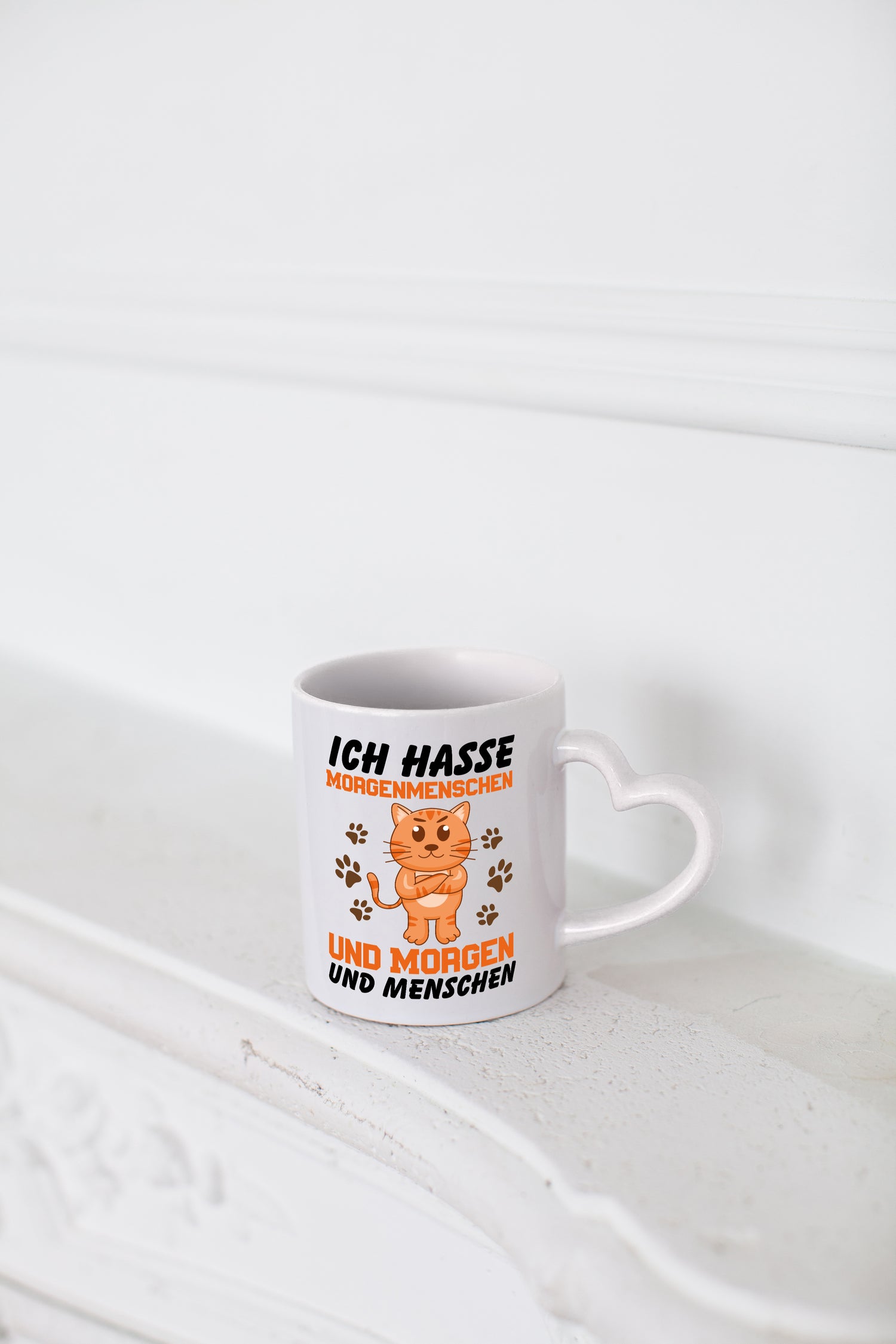 Ich hasse Menschen - Herzhenkel Tasse - Kaffeetasse / Geschenk / Familie