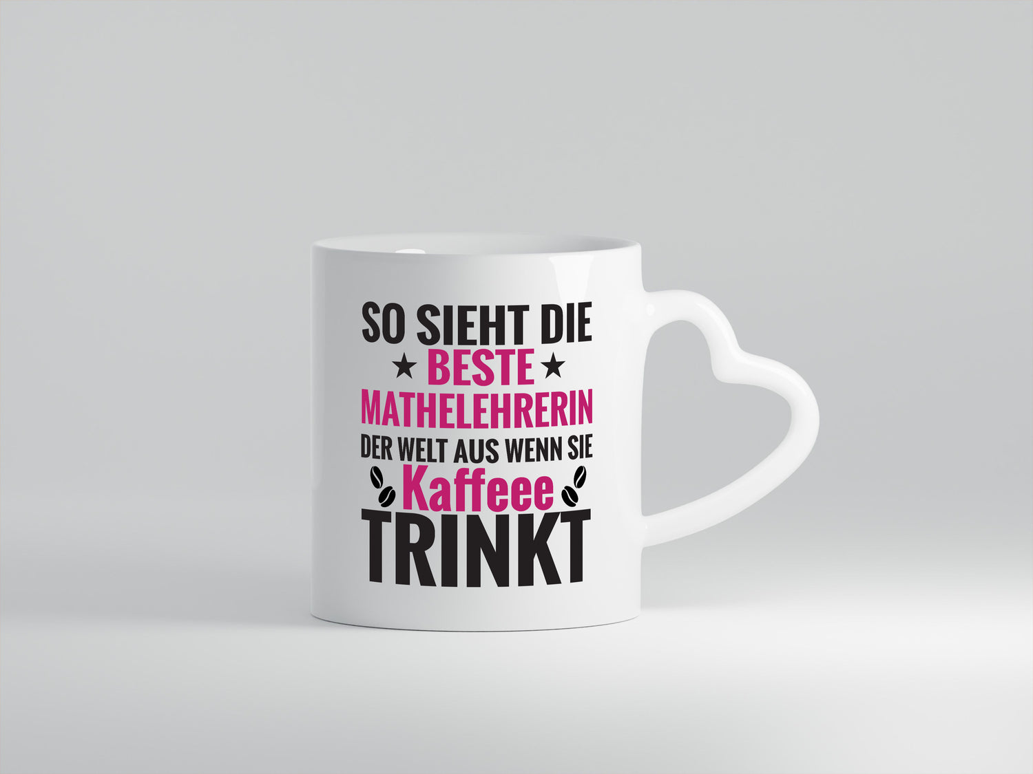 Kaffee Trink: Mathelehrerin | Lehrer | Mathe - Herzhenkel Tasse - Kaffeetasse / Geschenk / Familie