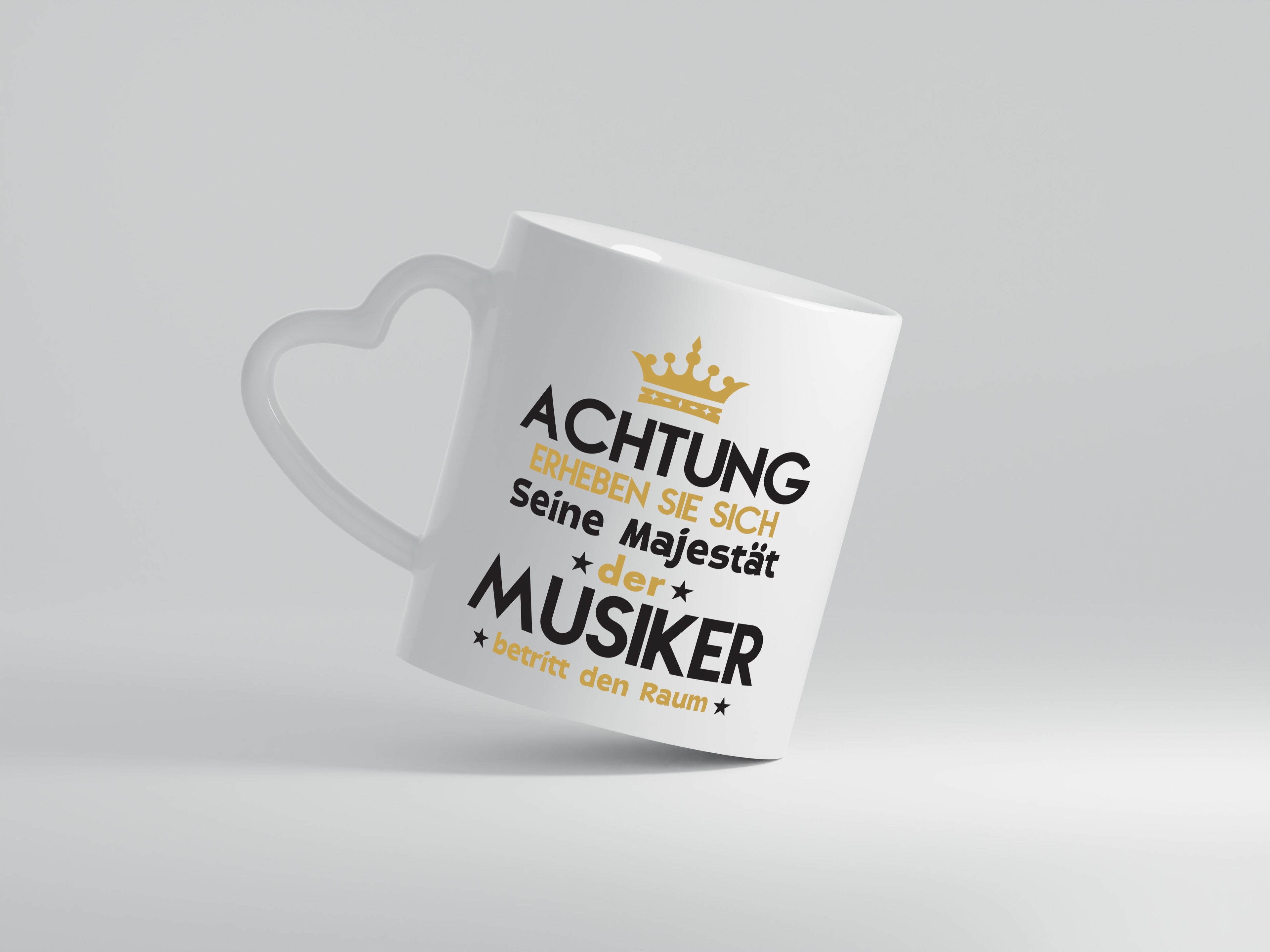 Seine Majestät Musiker | Musik | Musikant - Herzhenkel Tasse - Kaffeetasse / Geschenk / Familie