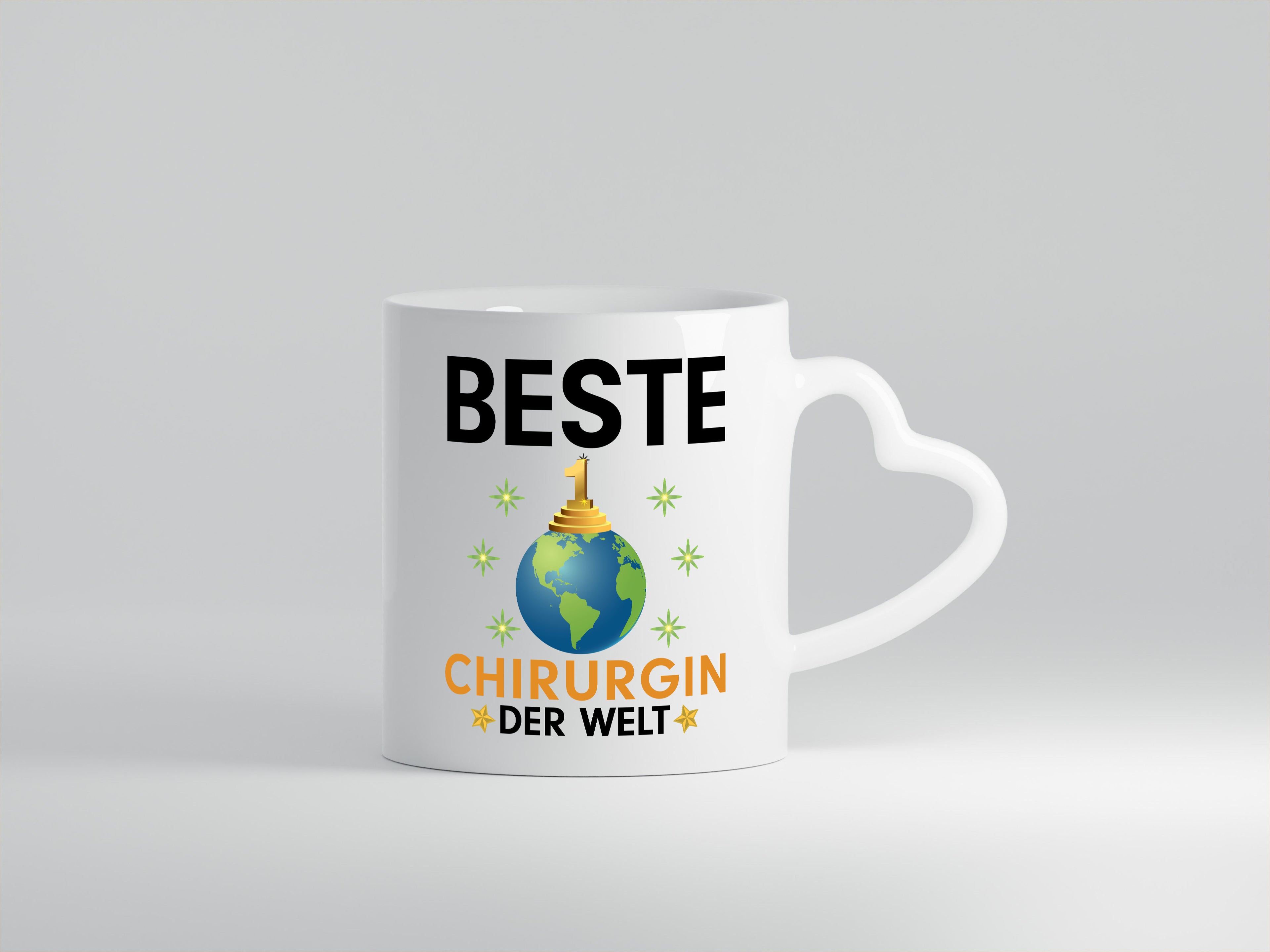 Welt Beste Chirurgin | Chirurgie | Krankenhaus - Herzhenkel Tasse - Kaffeetasse / Geschenk / Familie