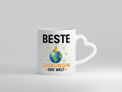 Welt Beste Chirurgin | Chirurgie | Krankenhaus - Herzhenkel Tasse - Kaffeetasse / Geschenk / Familie