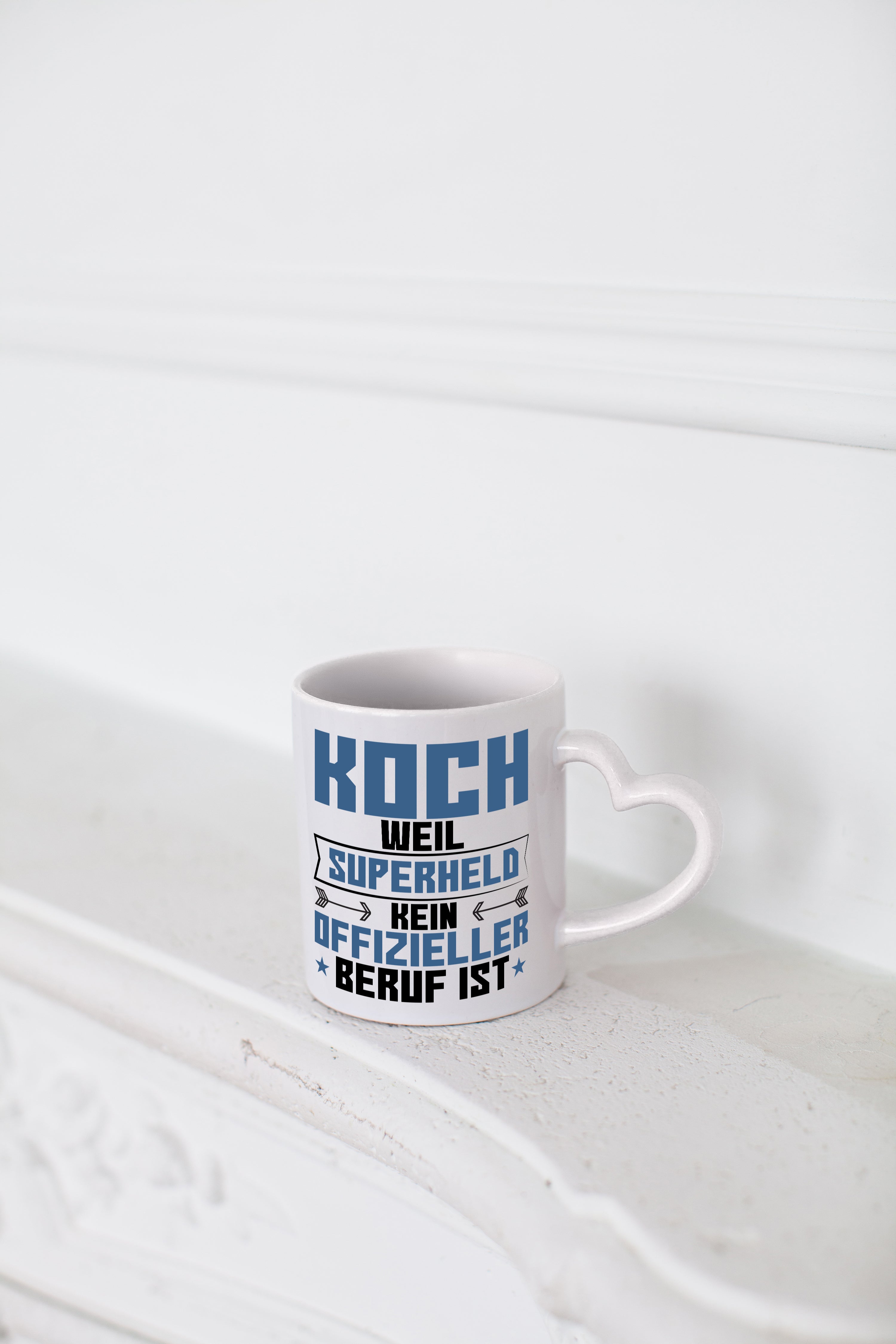 Superheld Koch | Chefkoch | Chefkoch - Herzhenkel Tasse - Kaffeetasse / Geschenk / Familie