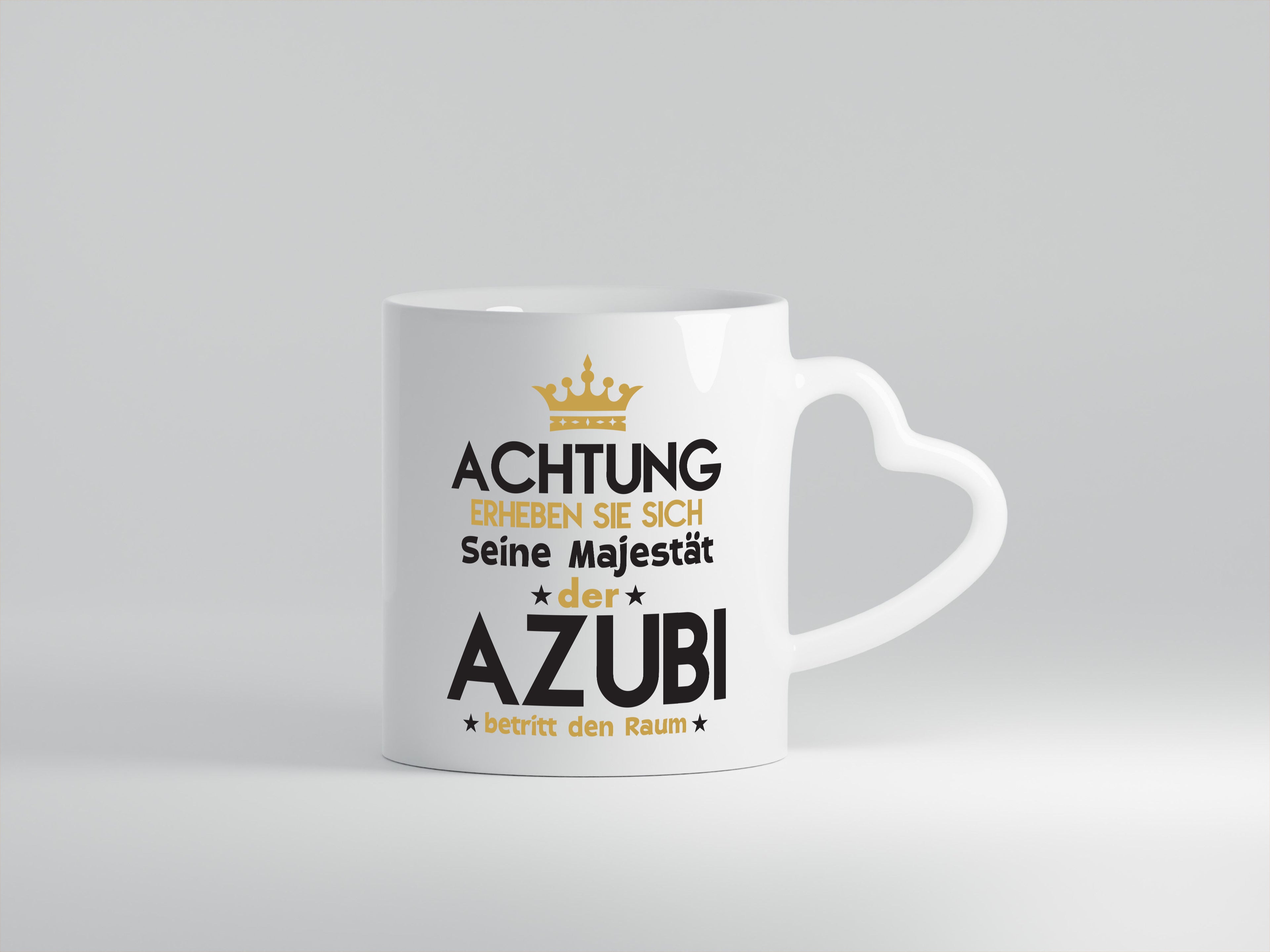 Seine Majestät Azubi | Ausbildung | Lehre | Lehrling - Herzhenkel Tasse - Kaffeetasse / Geschenk / Familie