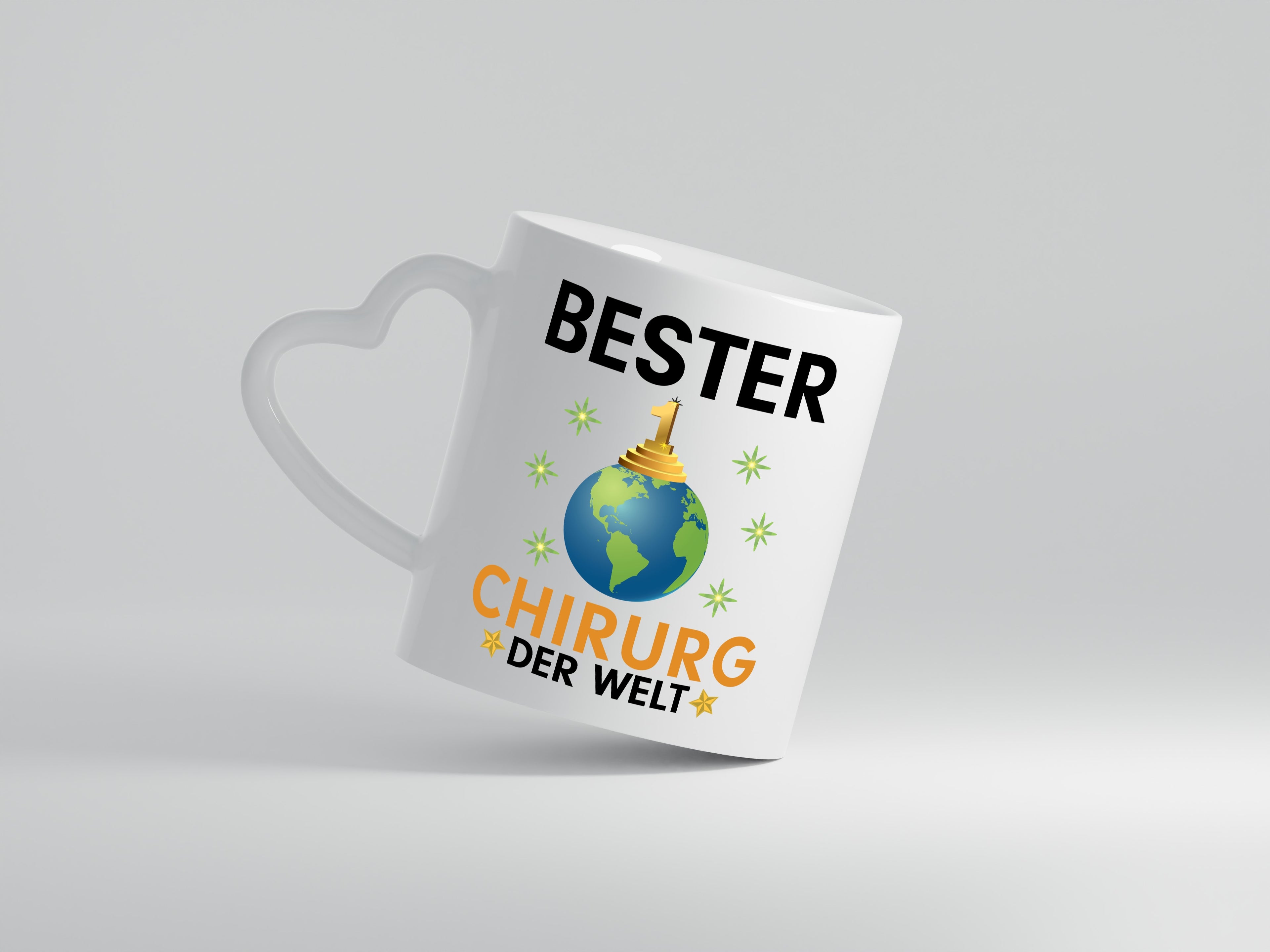 Welt Bester Chirurg | Medizin | Chirurgie | Krankenhaus - Herzhenkel Tasse - Kaffeetasse / Geschenk / Familie