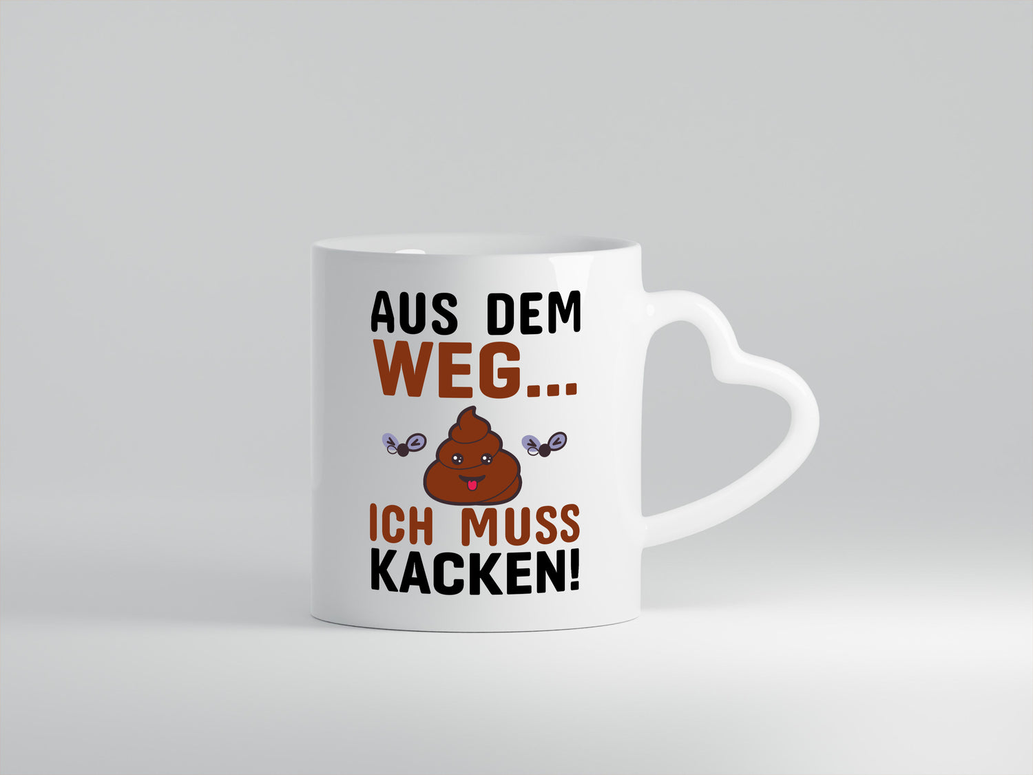 Aus dem weg! - Herzhenkel Tasse - Kaffeetasse / Geschenk / Familie