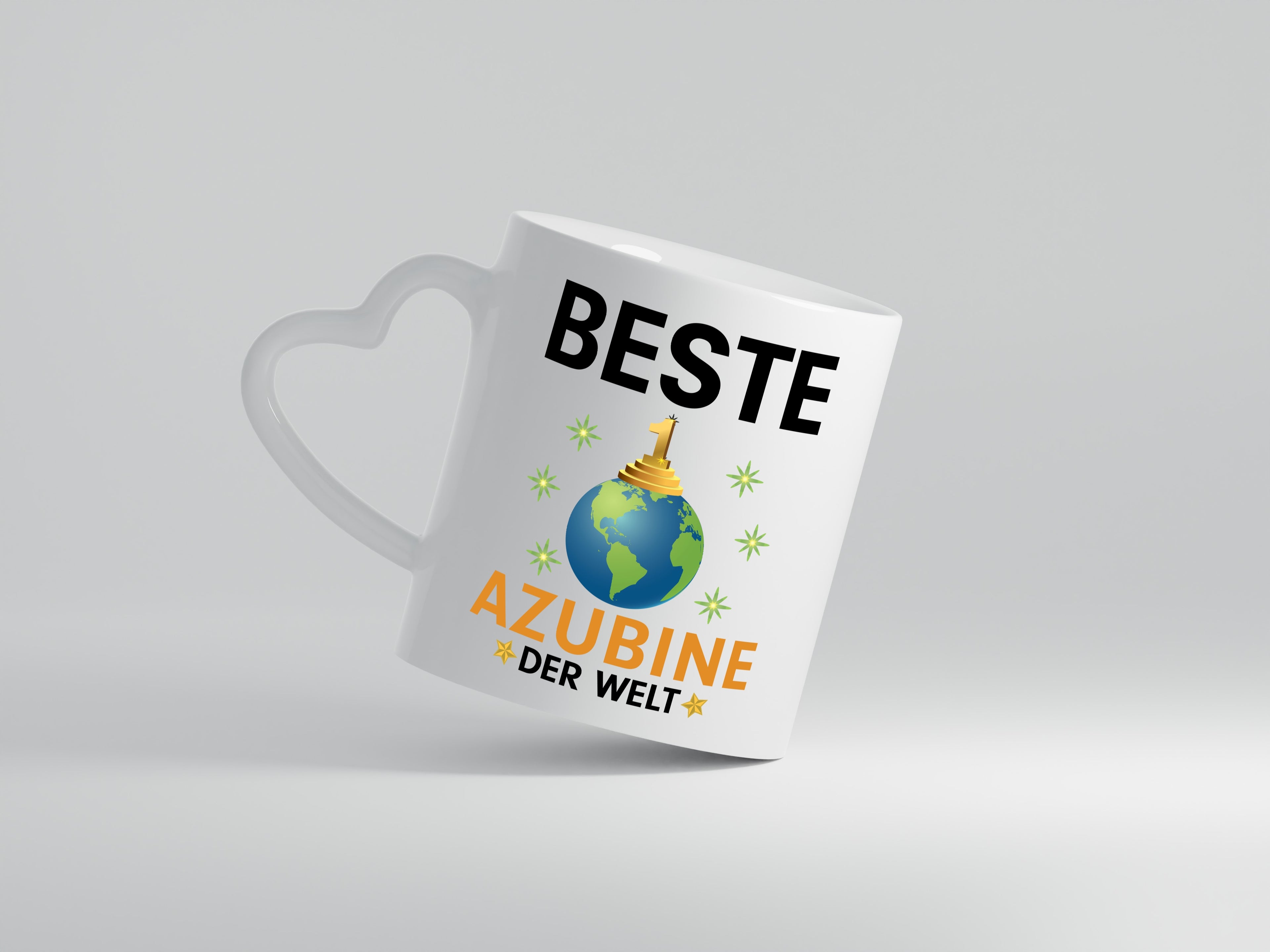 Welt Beste Azubine | Ausbildung | Lehre | Lehrling - Herzhenkel Tasse - Kaffeetasse / Geschenk / Familie