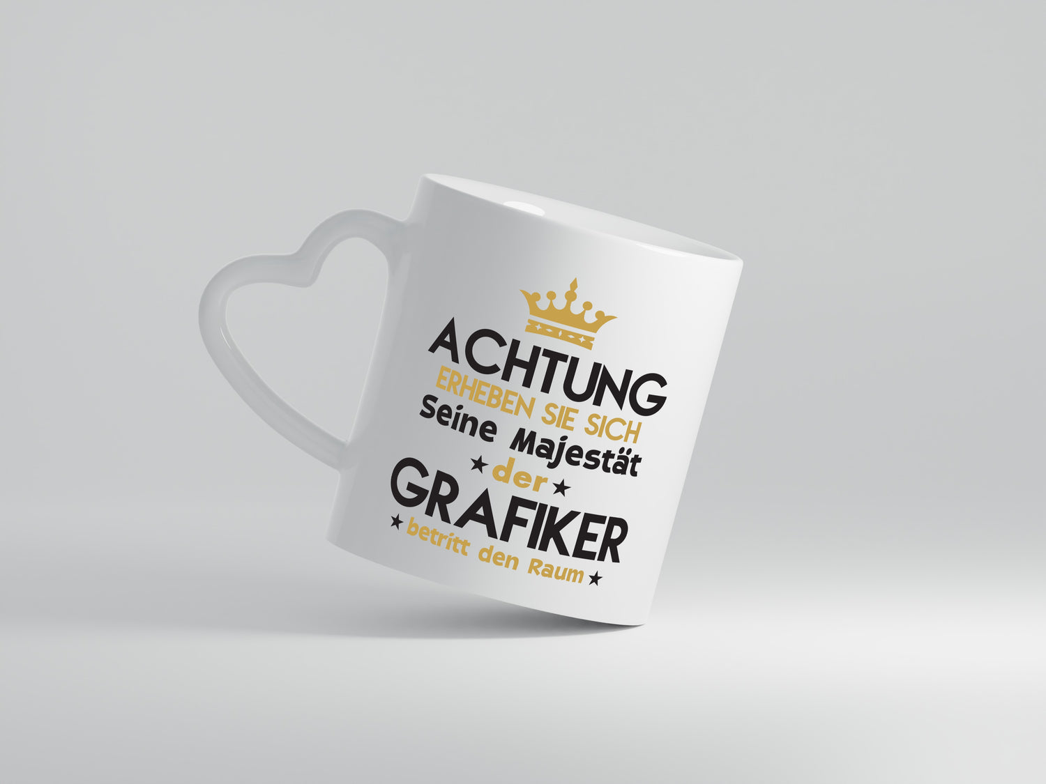 Seine Majestät Grafiker | Grafik Design | Grafikdesign - Herzhenkel Tasse - Kaffeetasse / Geschenk / Familie