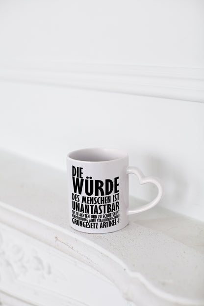 Unantastbar - Herzhenkel Tasse - Kaffeetasse / Geschenk / Familie