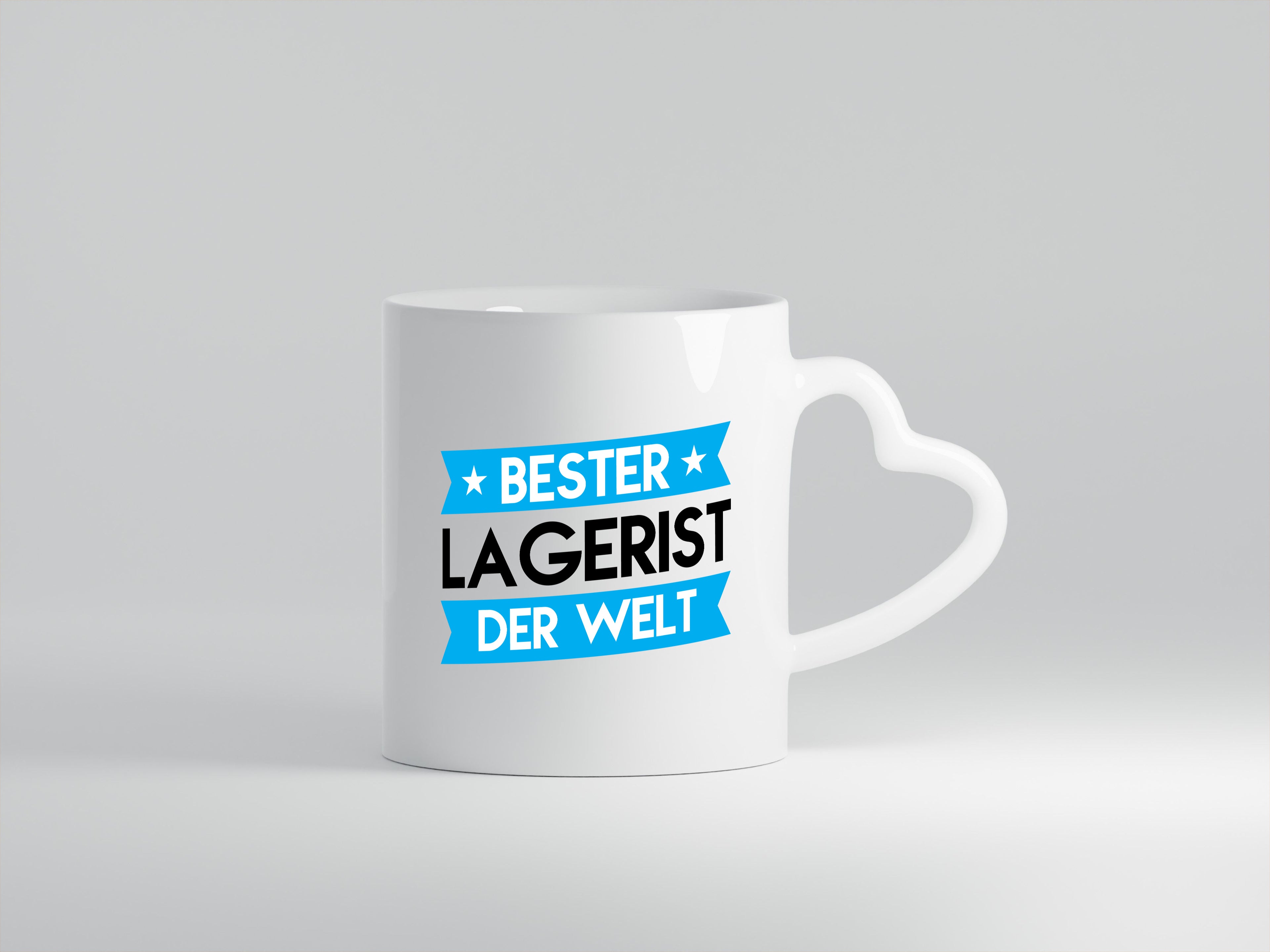 Bester Lagerist | Lageristen | Lager Arbeiter - Herzhenkel Tasse - Kaffeetasse / Geschenk / Familie