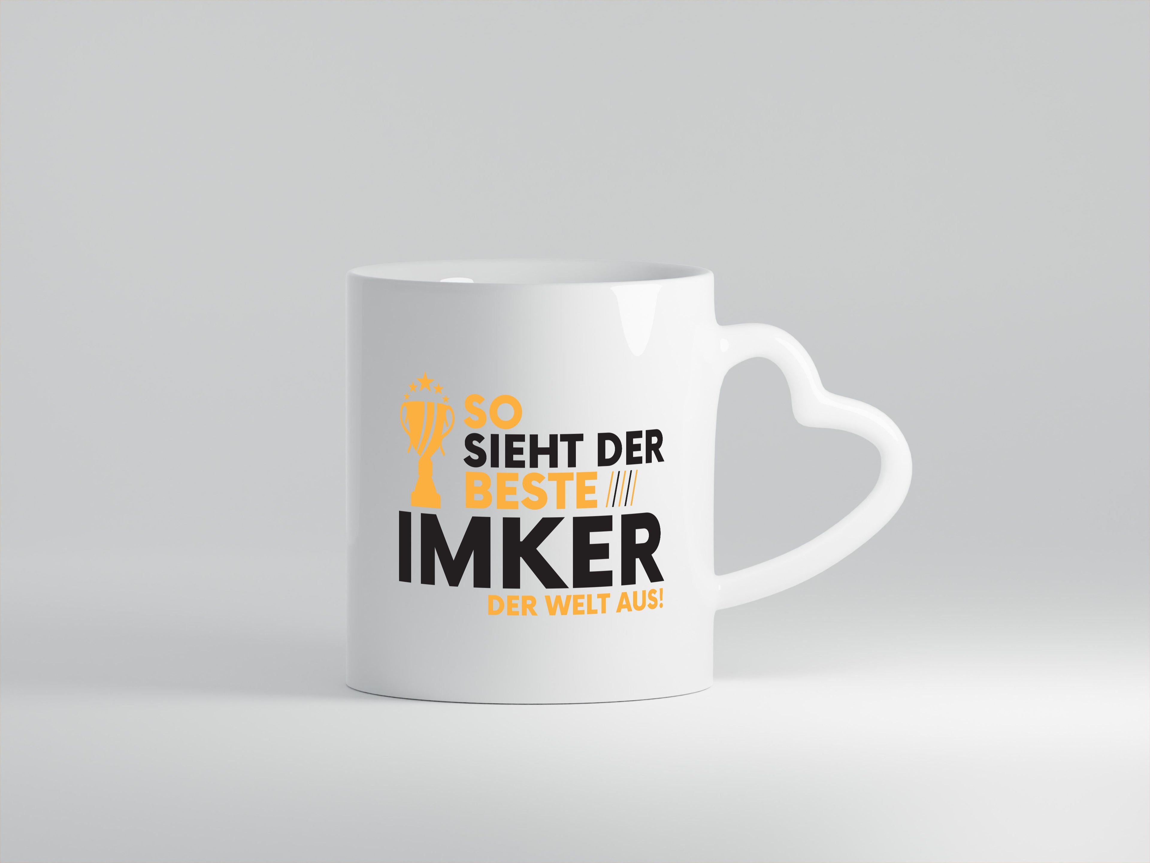 Der Weltbeste Imker | Imkerei - Herzhenkel Tasse - Kaffeetasse / Geschenk / Familie