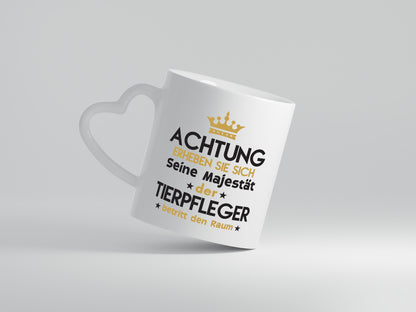 Seine Majestät Tierpfleger | Pflegeberuf | Tierheim - Herzhenkel Tasse - Kaffeetasse / Geschenk / Familie