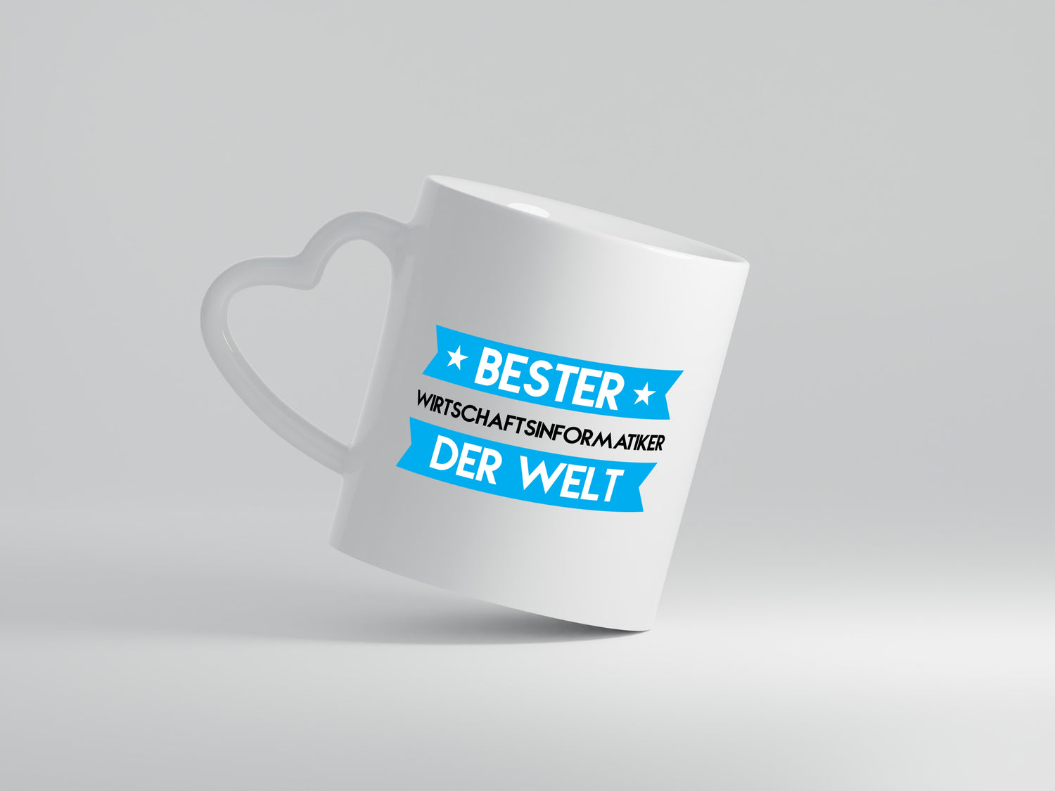 Bester Wirtschaftsinformatiker | Wirtschaft | Informatik - Herzhenkel Tasse - Kaffeetasse / Geschenk / Familie