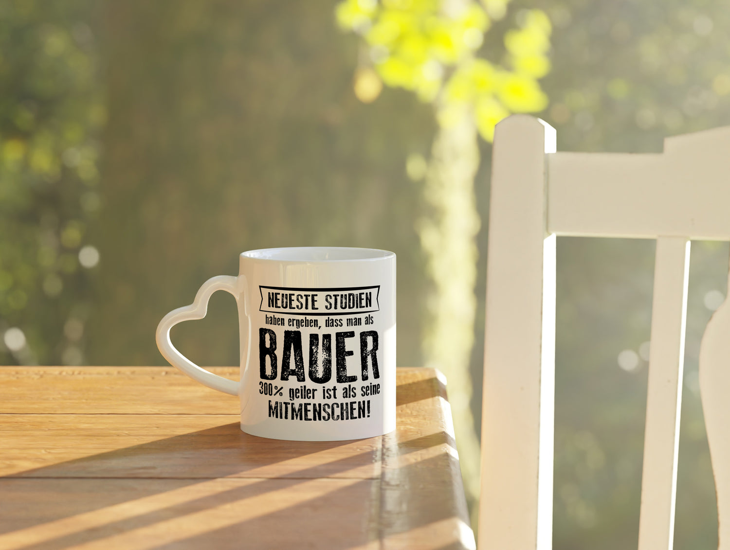 Neuste Studien: Bauer | Bauernhof | Landwirtschaft - Herzhenkel Tasse - Kaffeetasse / Geschenk / Familie